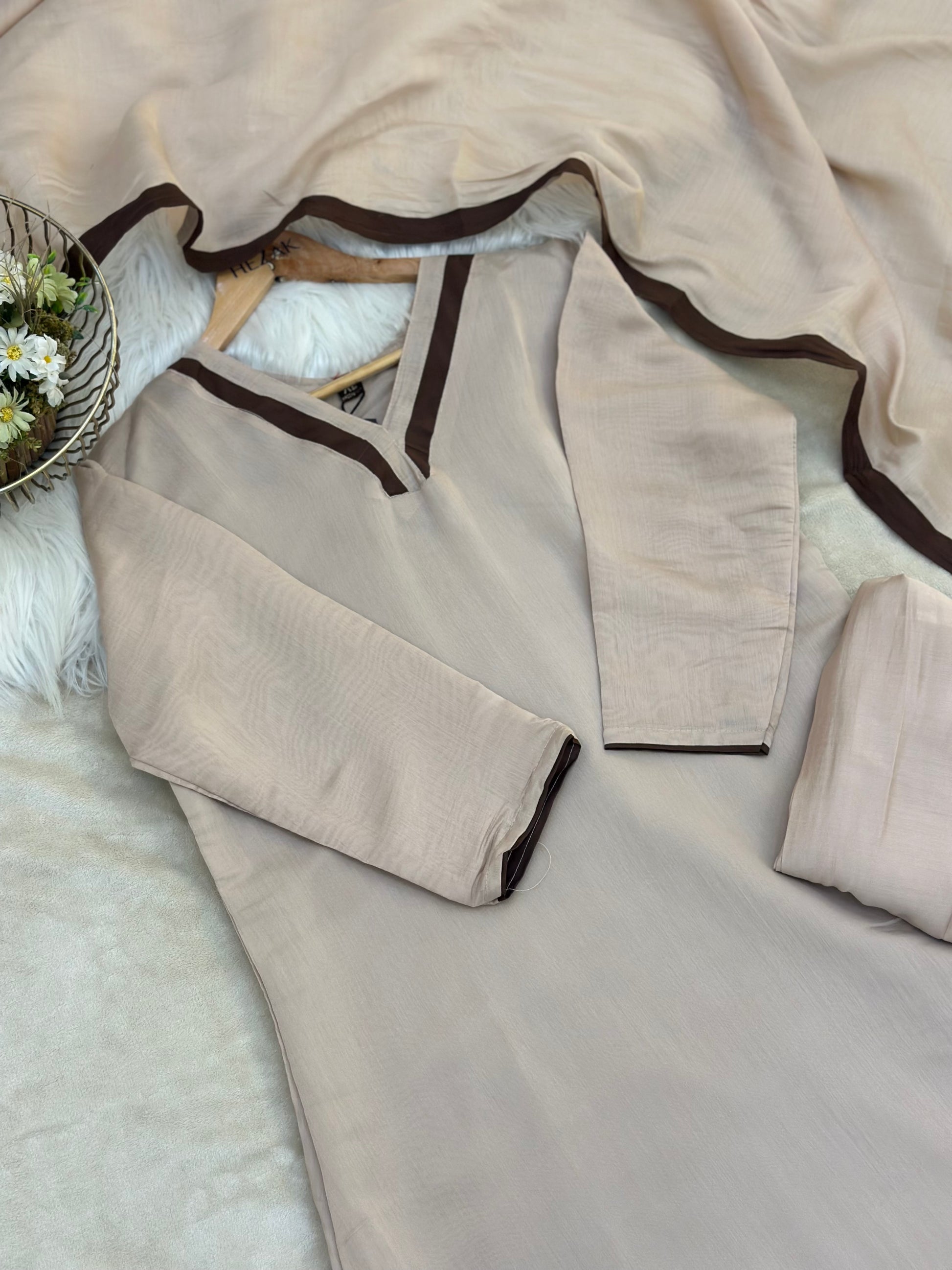 Mal Chanderi Stitched Suit