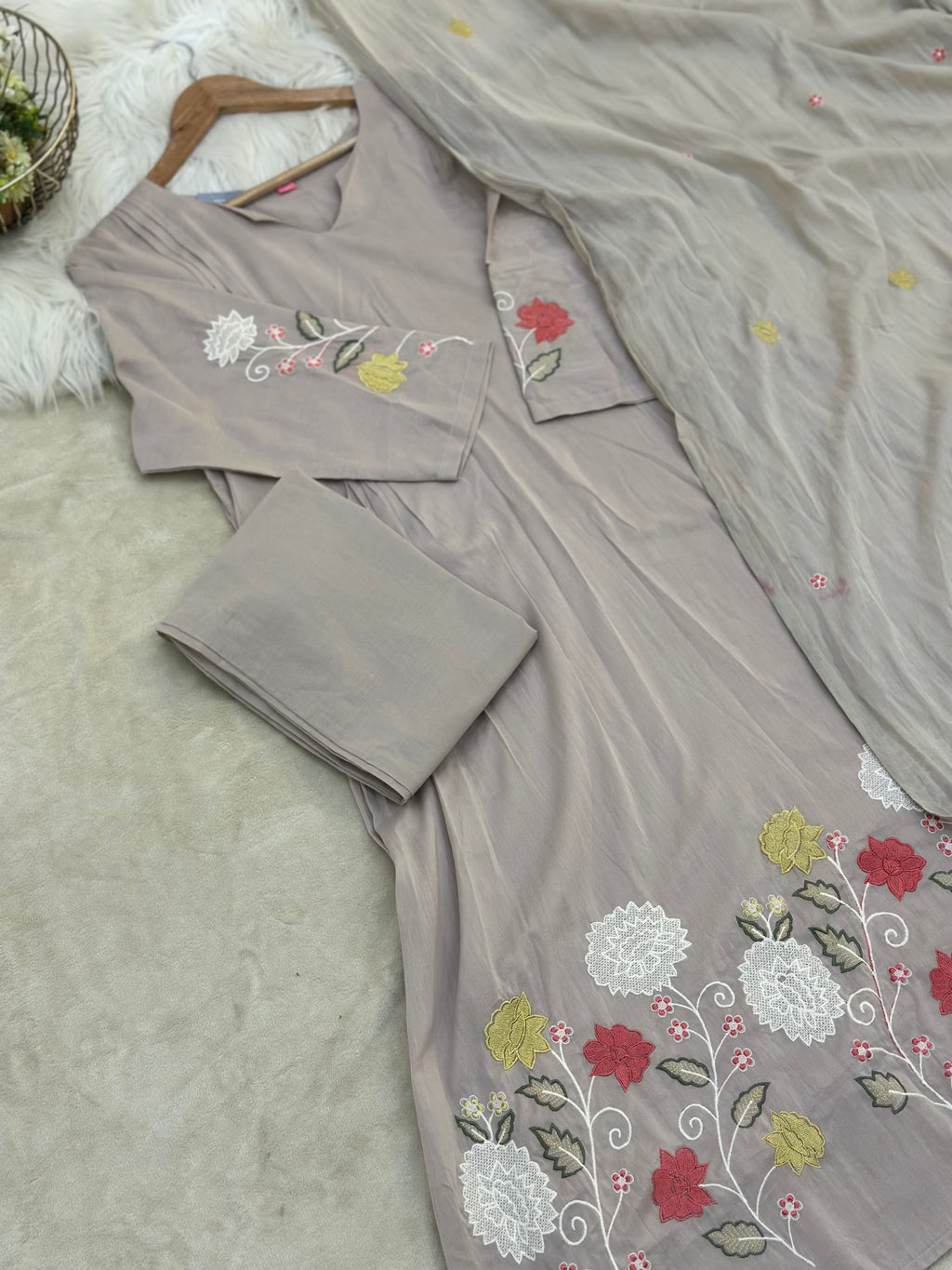 Cotton Blend Stitched Suit