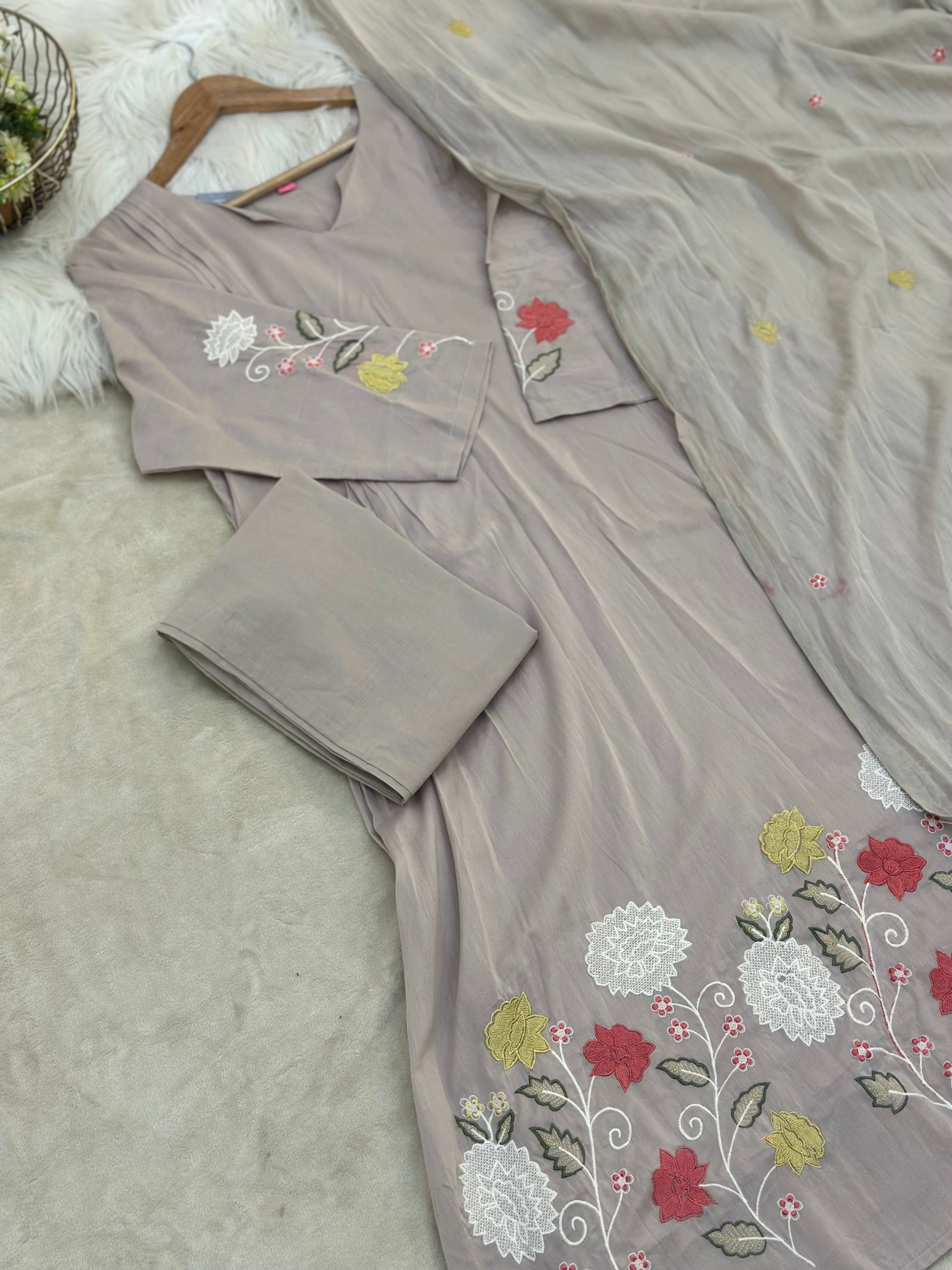 Cotton Blend Stitched Suit