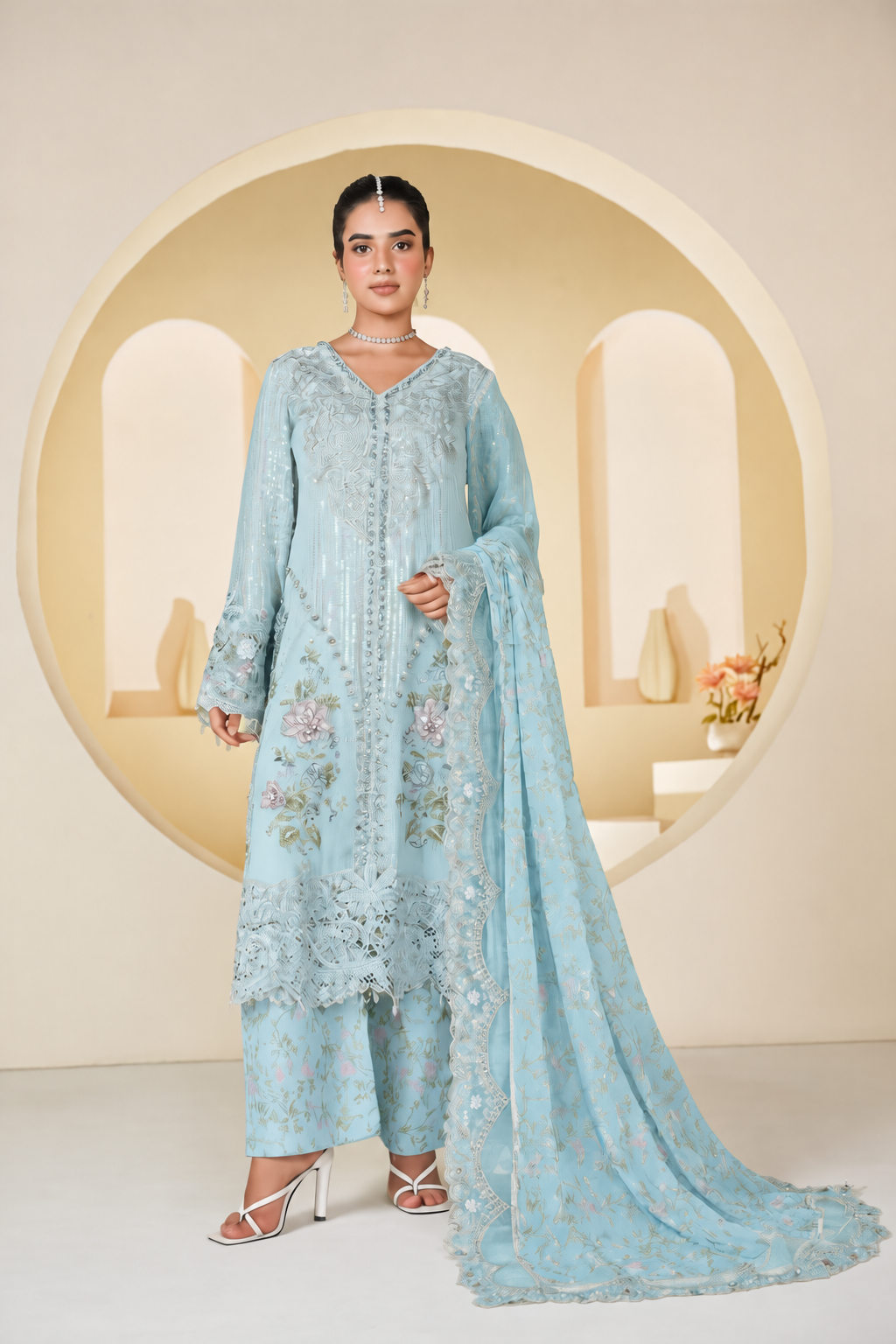 Premium Pakistani Heavy Partywear Stitched Suit