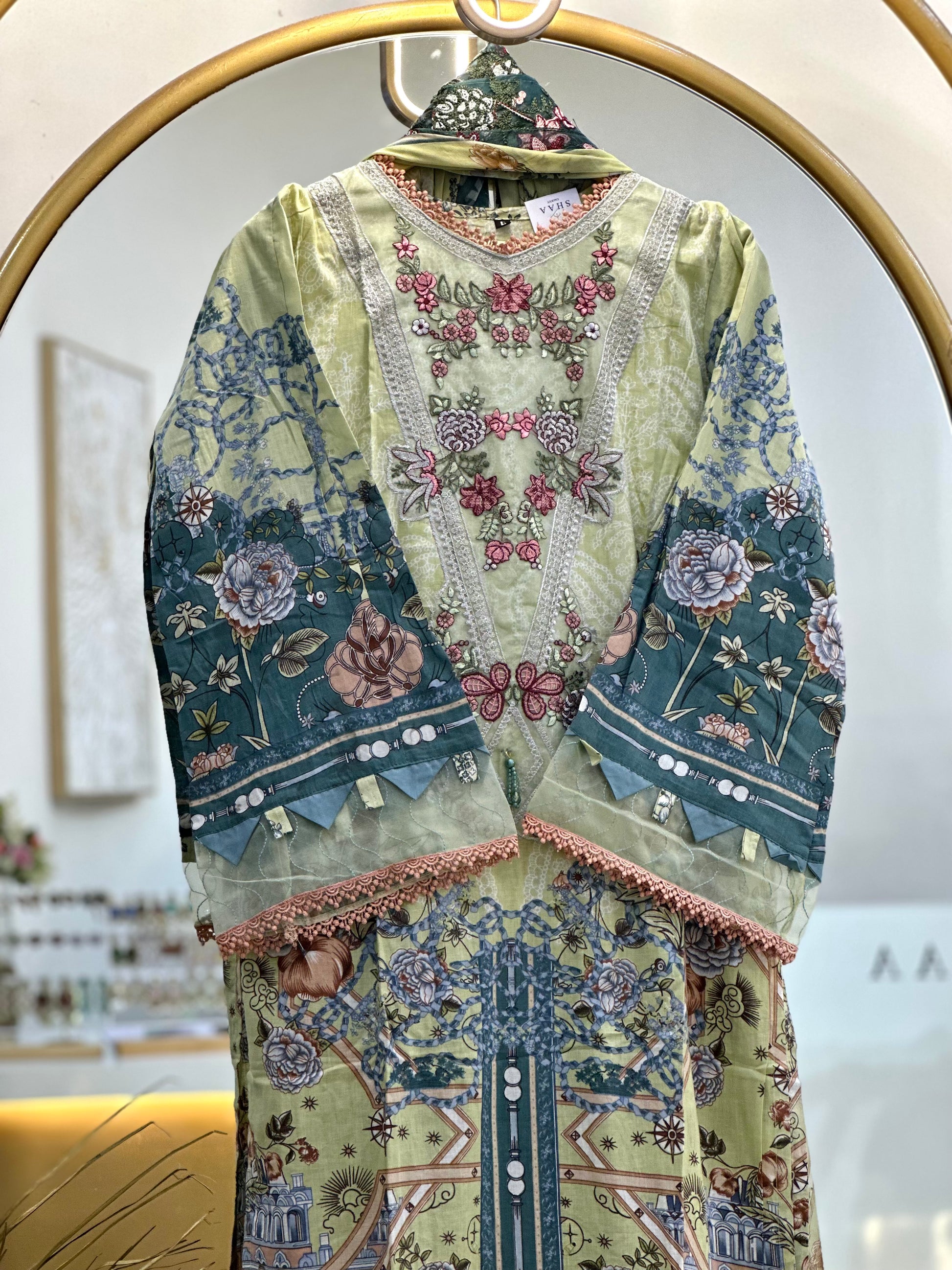 Cotton Embroidered Stitched Suit