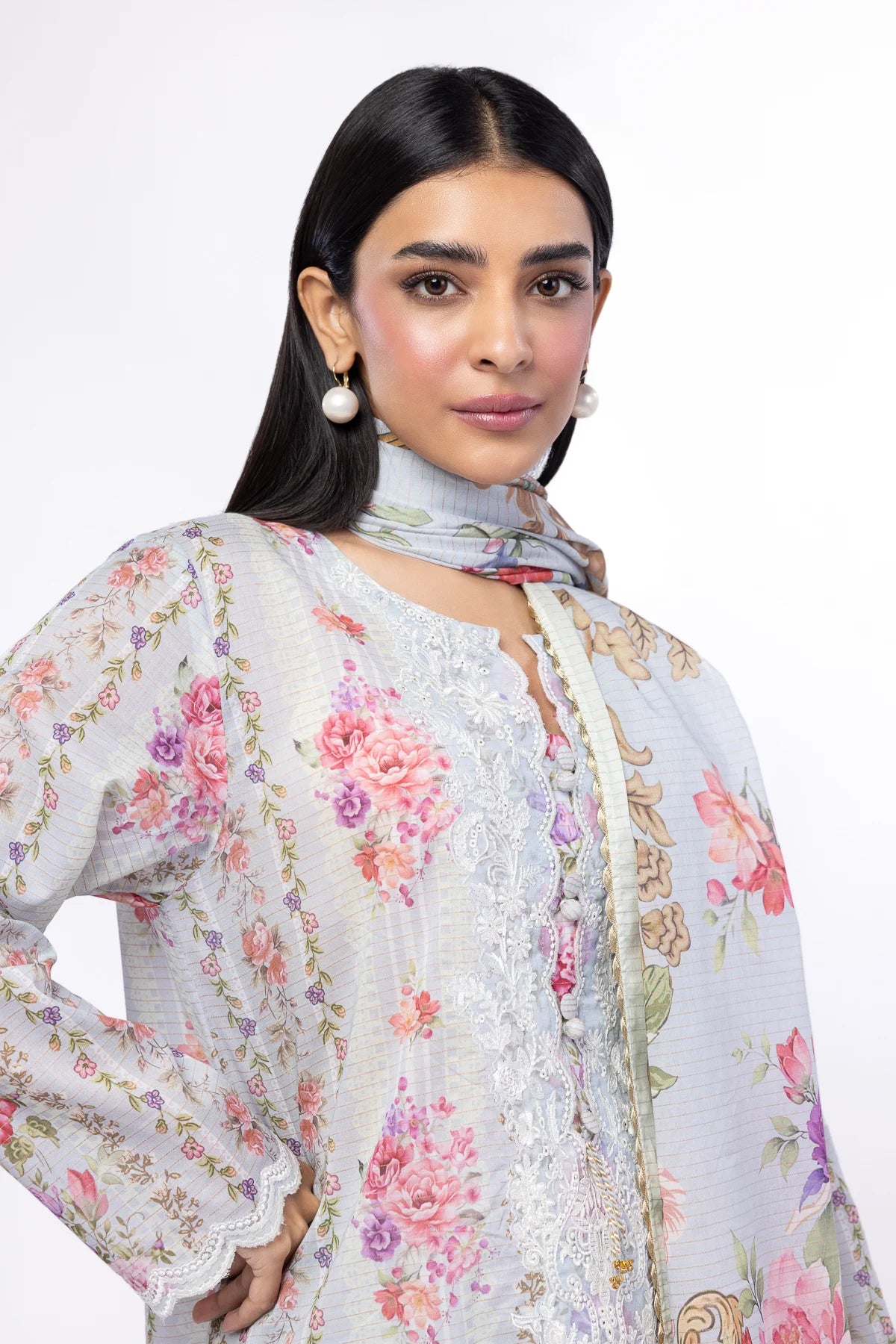 KHAADI EMBROIDERED UNSTITCHED