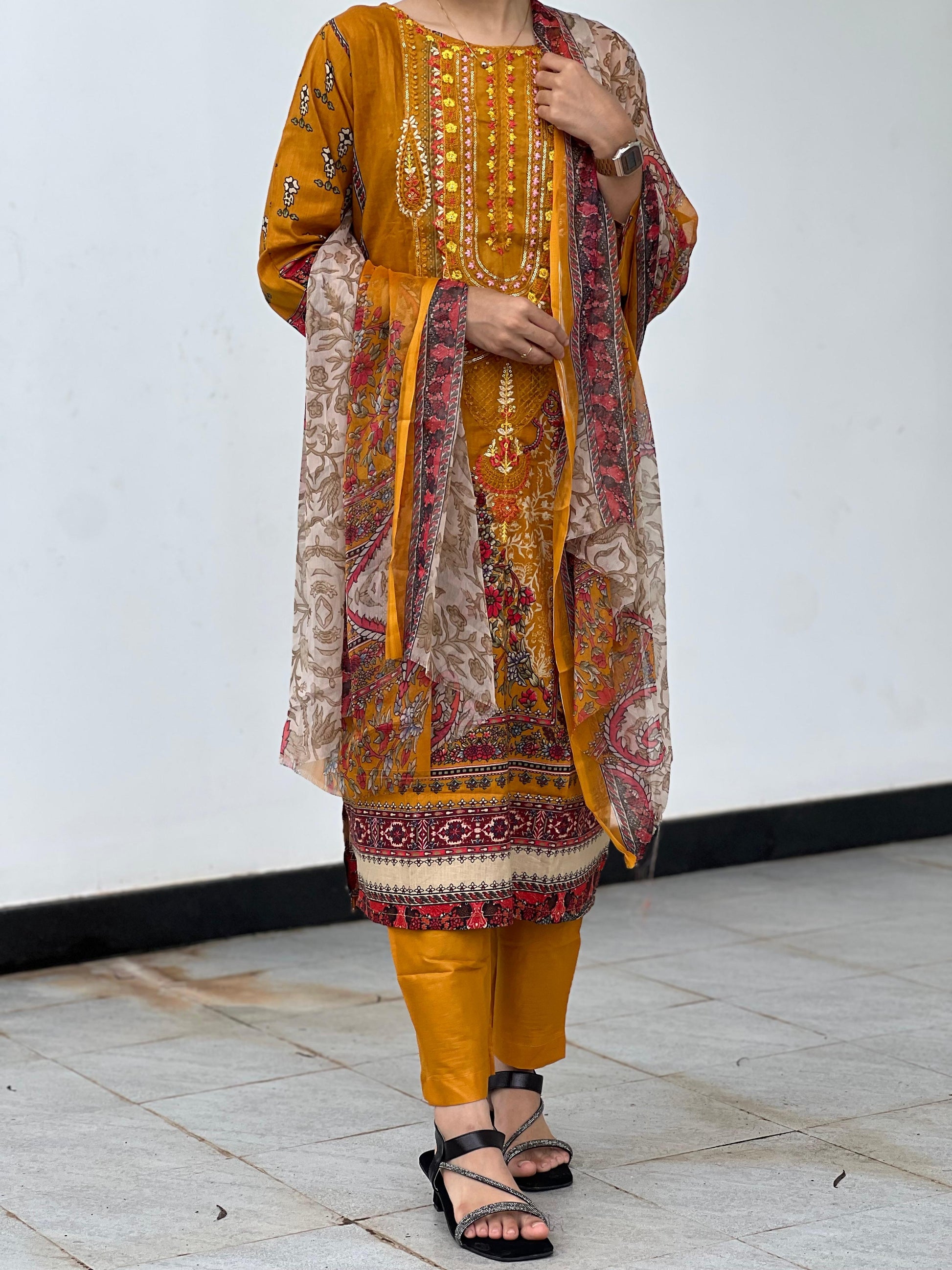 Cotton Stitched 3PC Suit