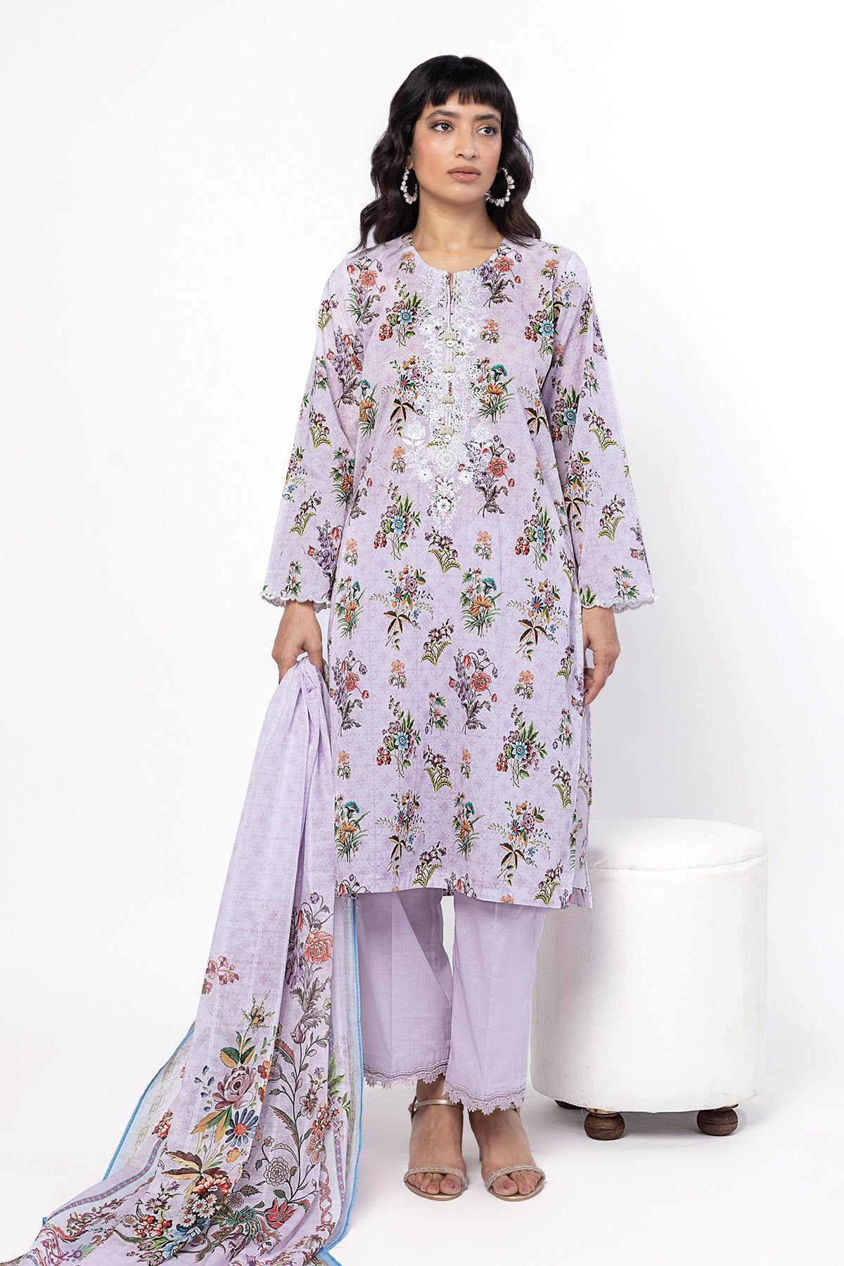 KHAADI EMBROIDERED UNSTITCHED