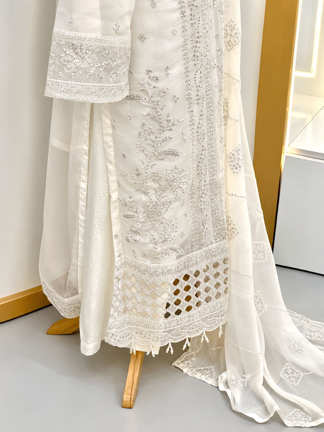 Rashieka stitched Party wear|white