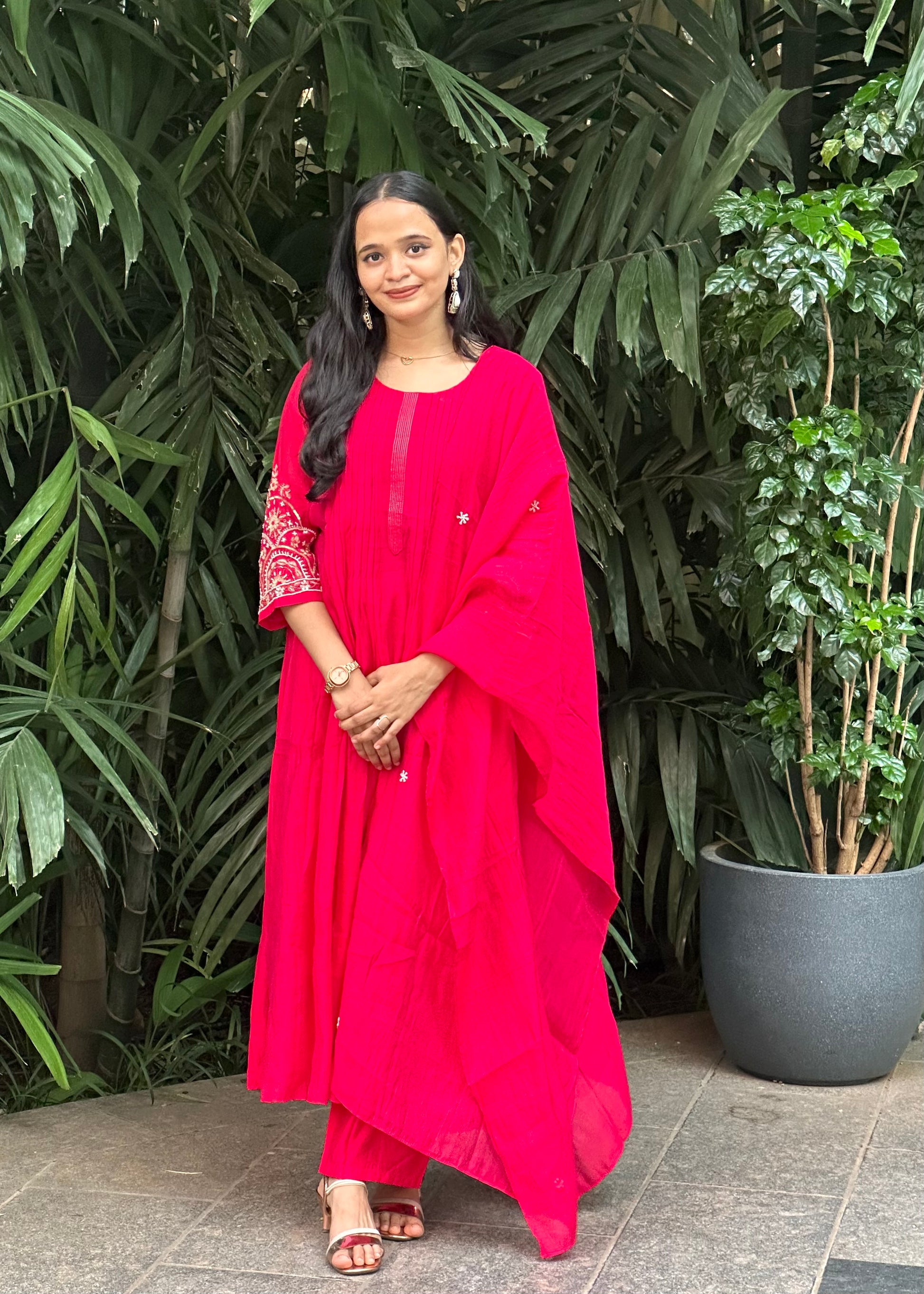 MAL CHANDERI STITCHED SUIT