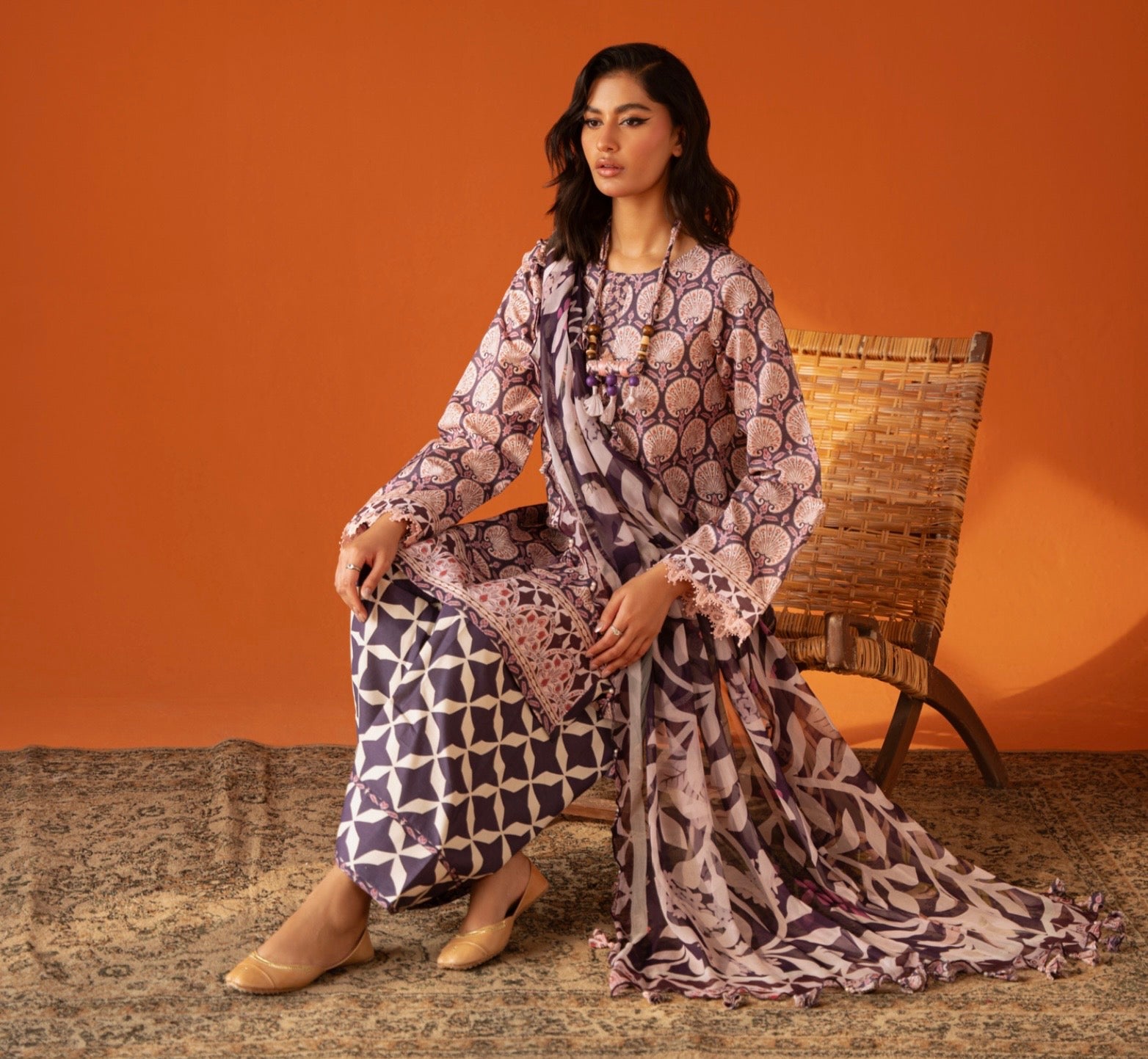 Jade Lumea Prints Chiffon Dupatta