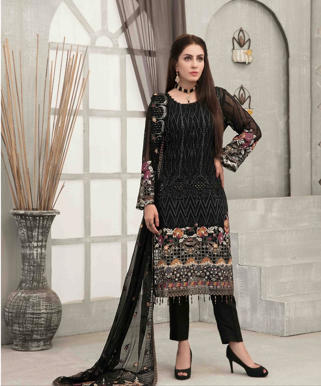 NOOR TAWAKKAL PARTY WEAR STITCHED