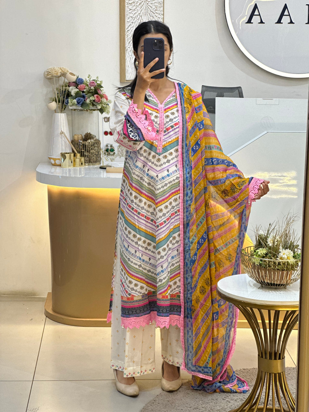 Stitched Lawn suit