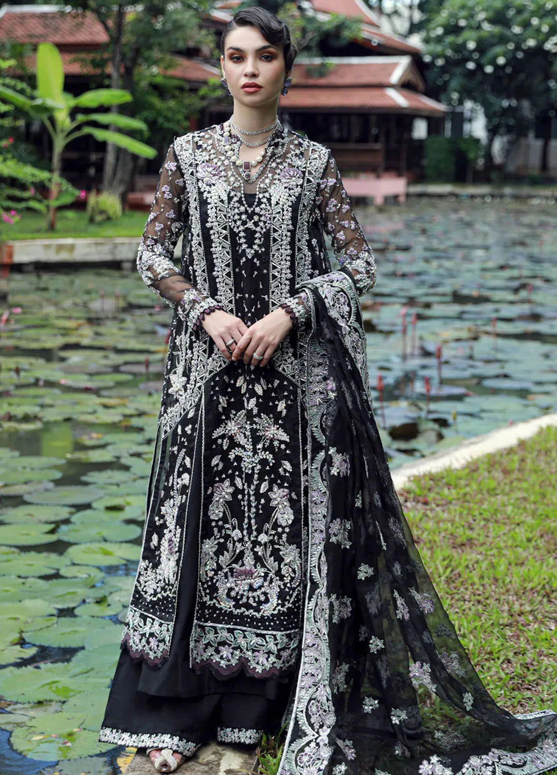 Ermina By Ezra Embroidered Net Suit Unstitched 4 Piece