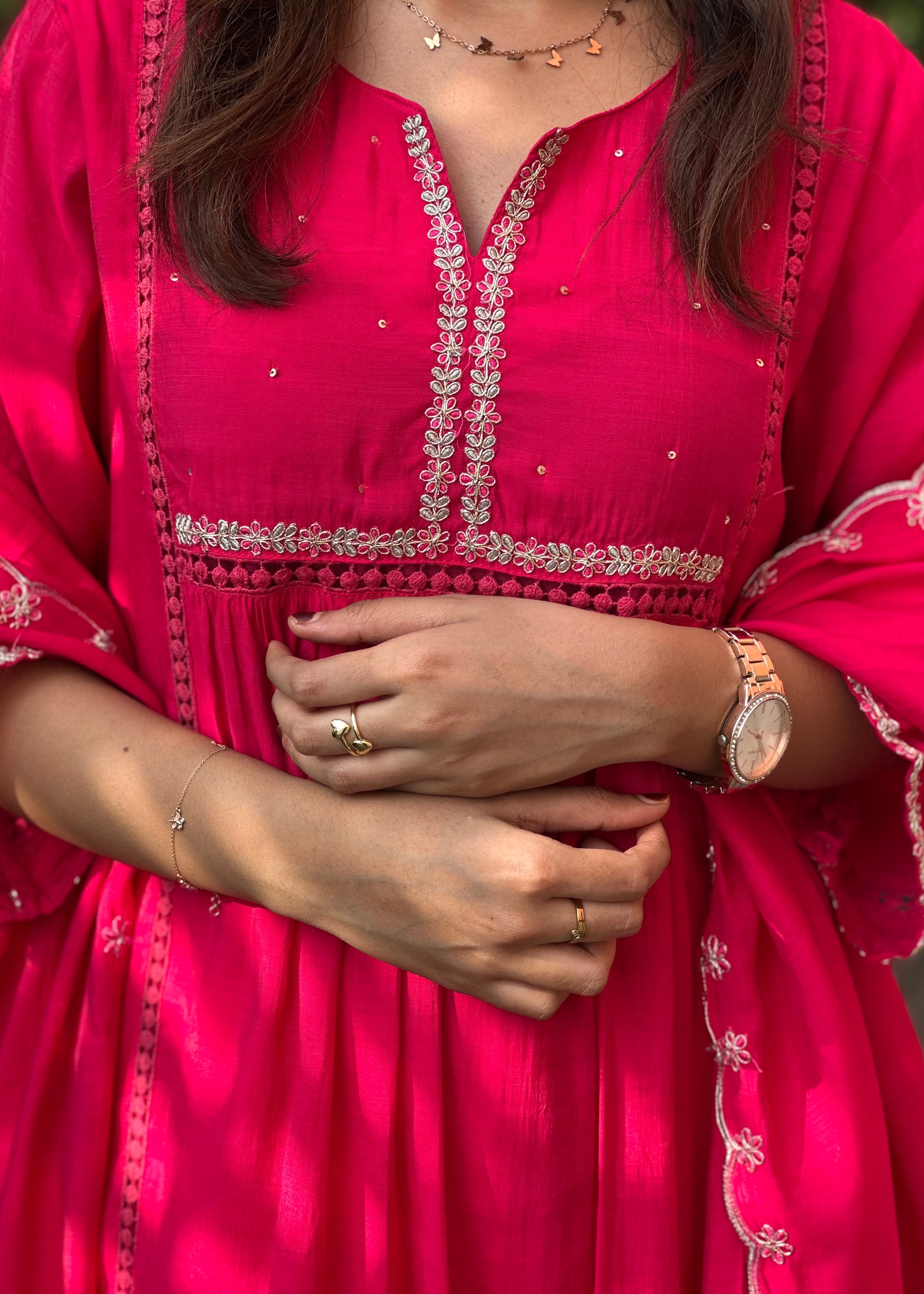 MAL CHANDERI STITCHED SUIT