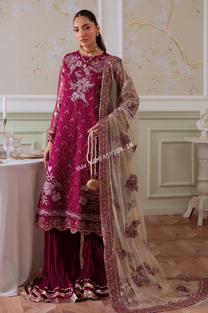 Nureh Elanora Embroidered Luxury Organza Unstitched