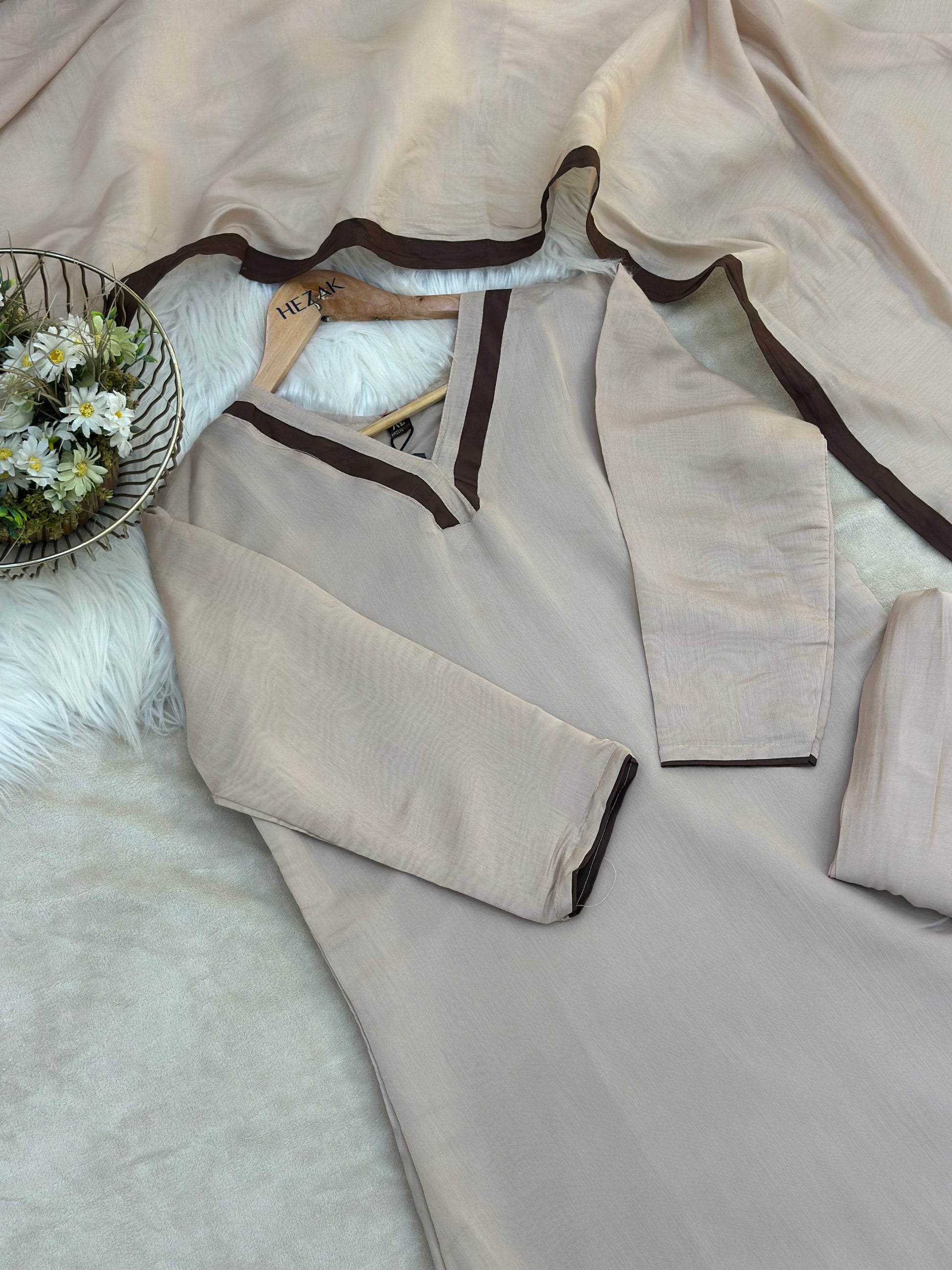 Mal Chanderi Stitched Suit
