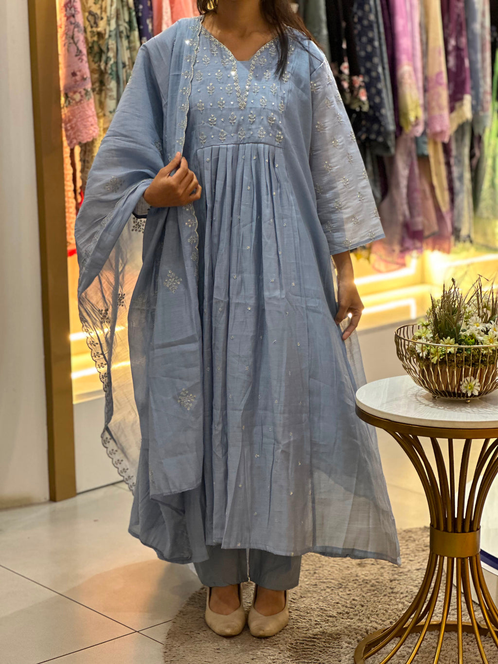 Embroidered Stitched Suit