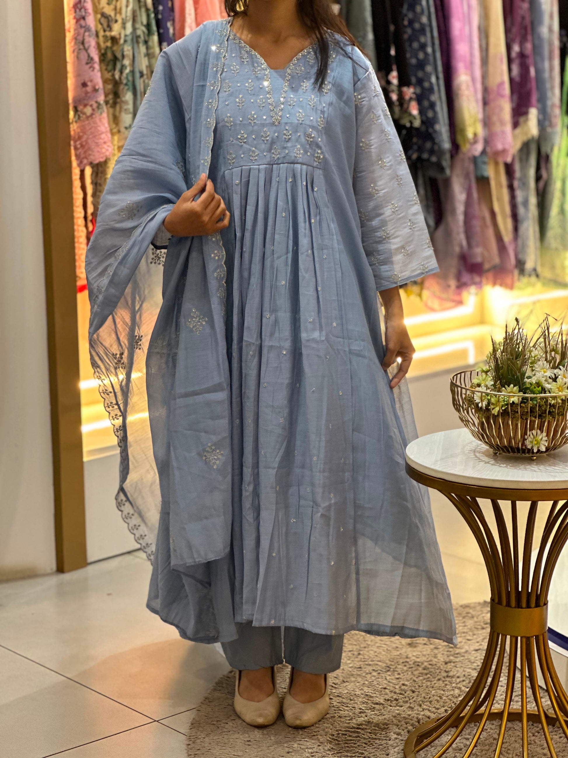 Embroidered Stitched Suit