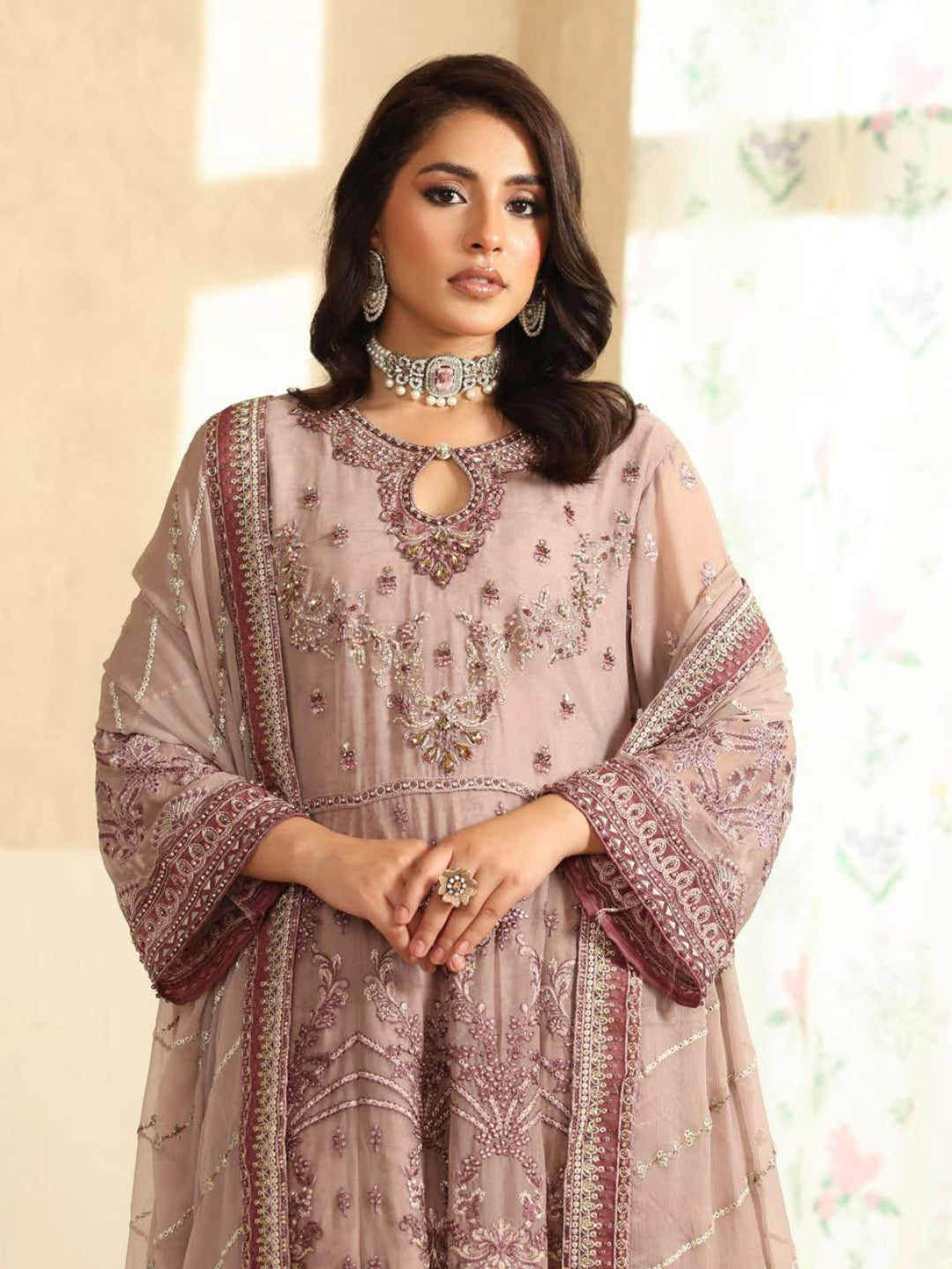 Luxury Chiffon Semistitched Suit