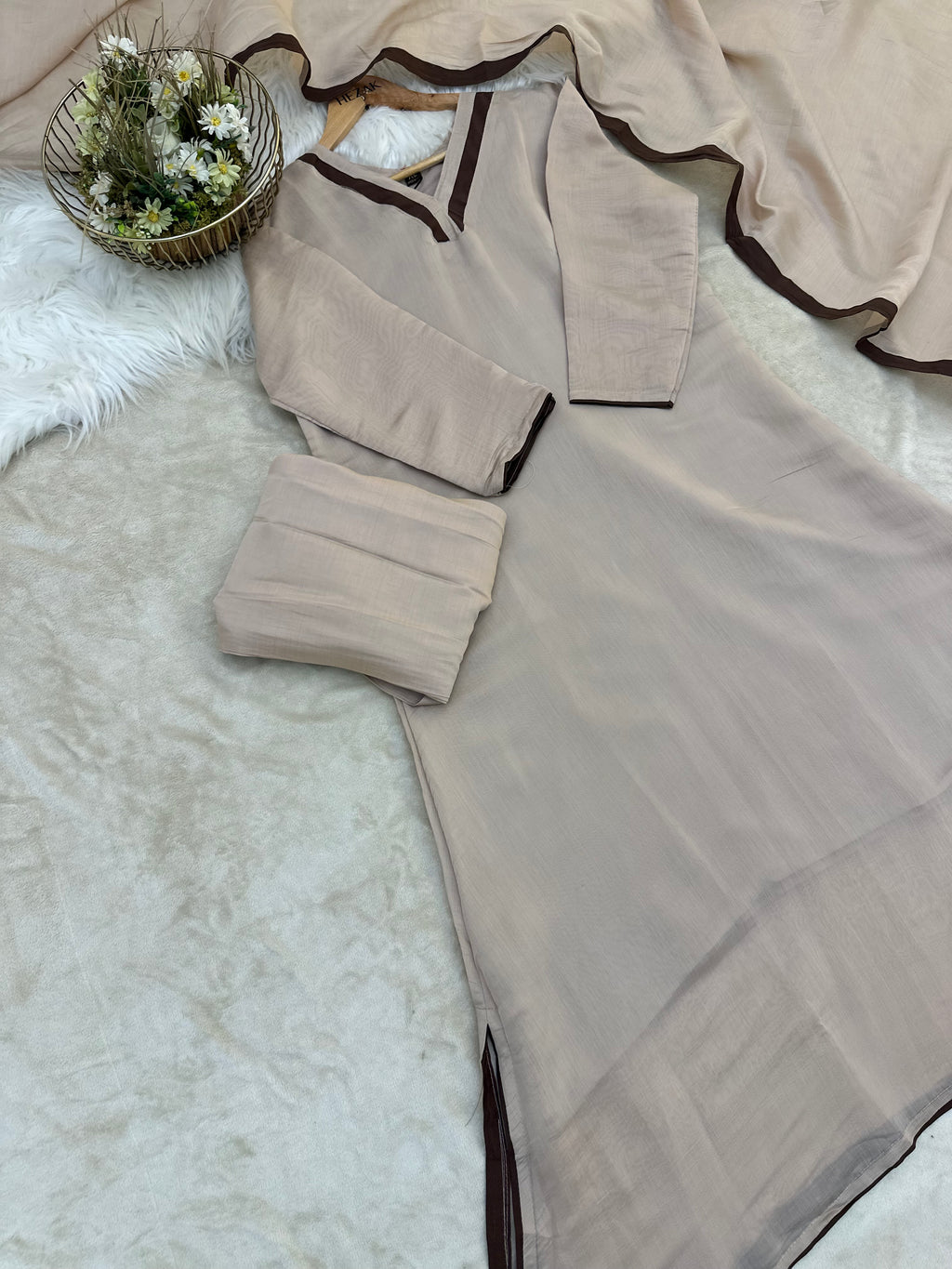 Mal Chanderi Stitched Suit