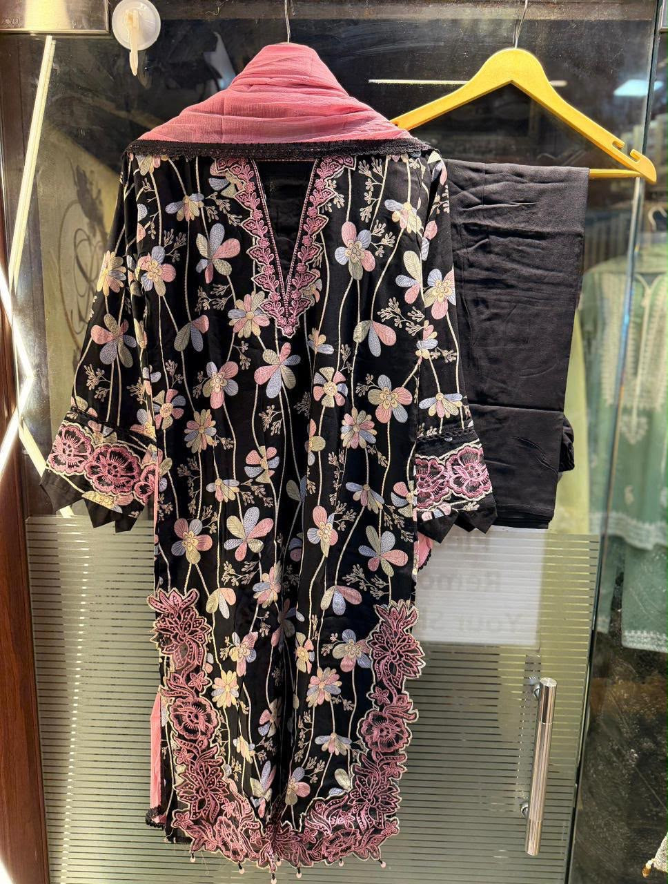 Rayon Embroidered Suit