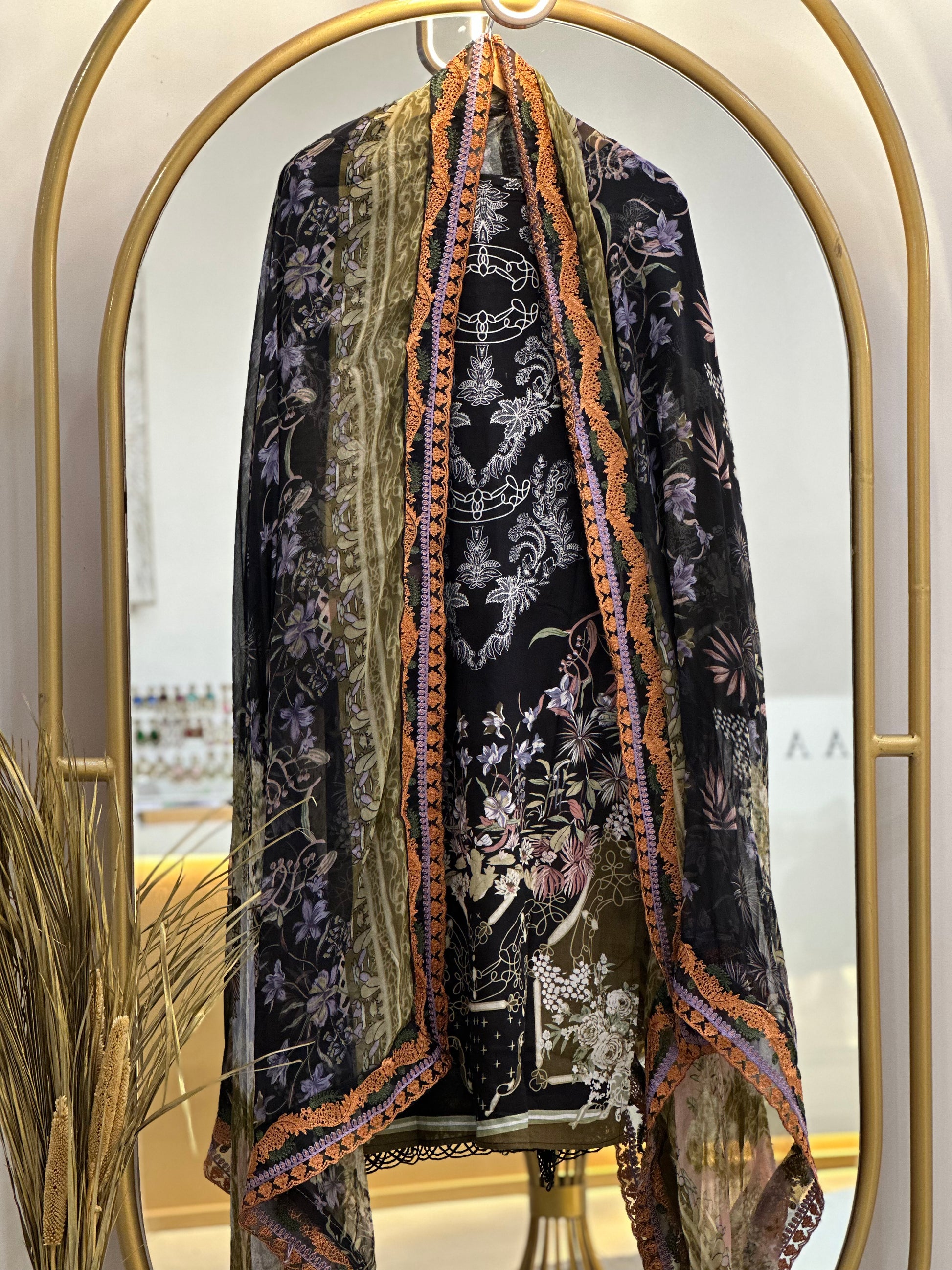 Cotton Embroidered Stitched Suit