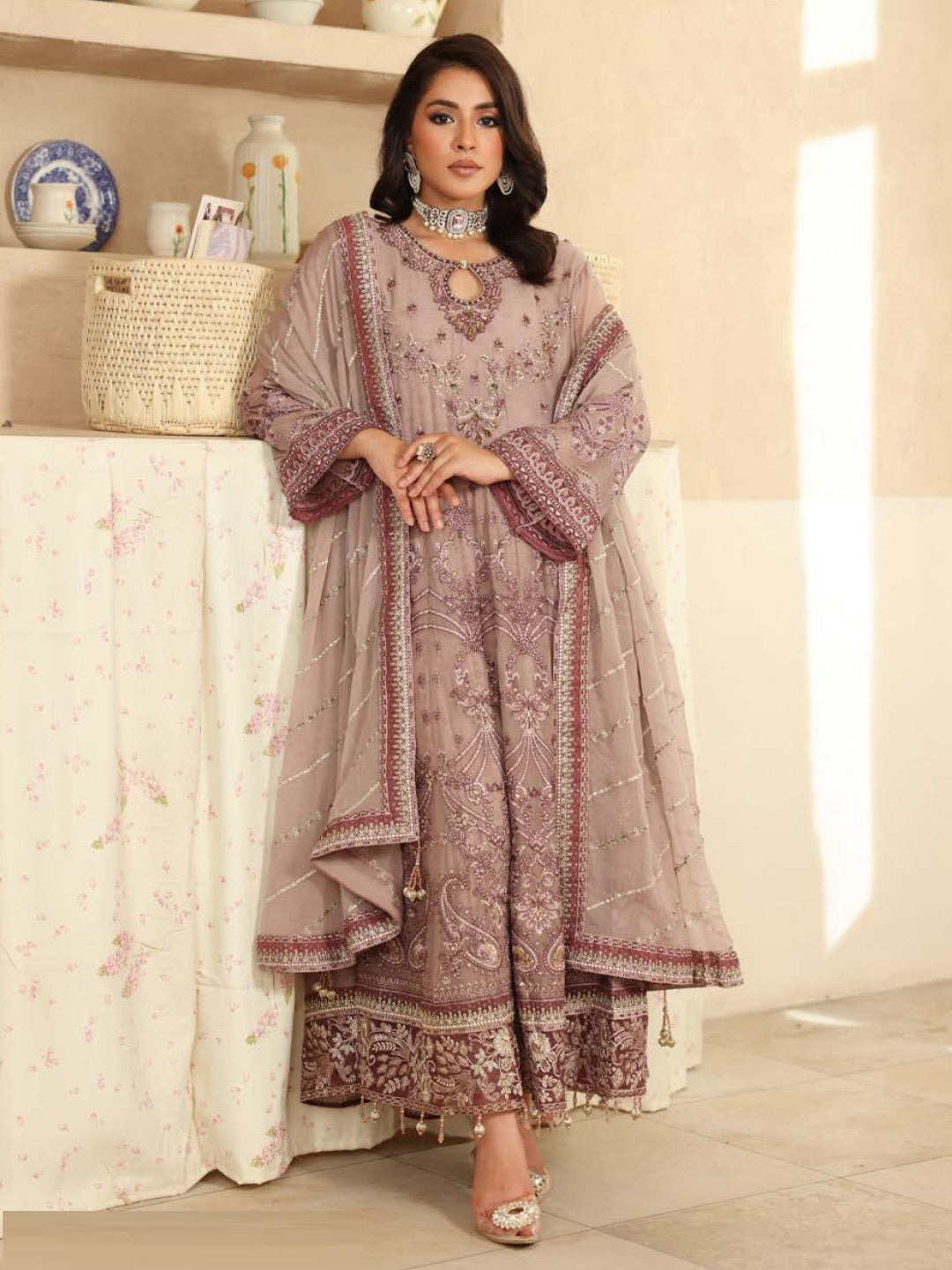 Luxury Chiffon Semistitched Suit