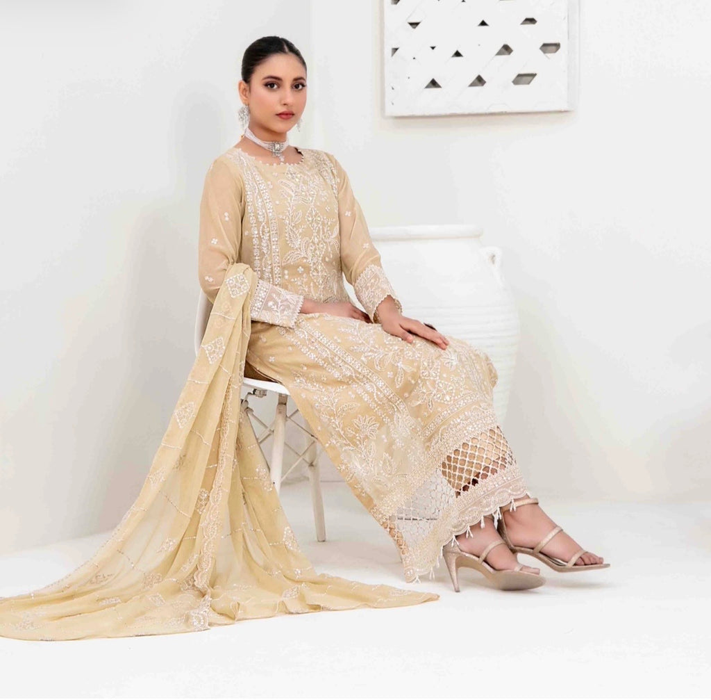 Rashieka Stitched Party wear|Yellow