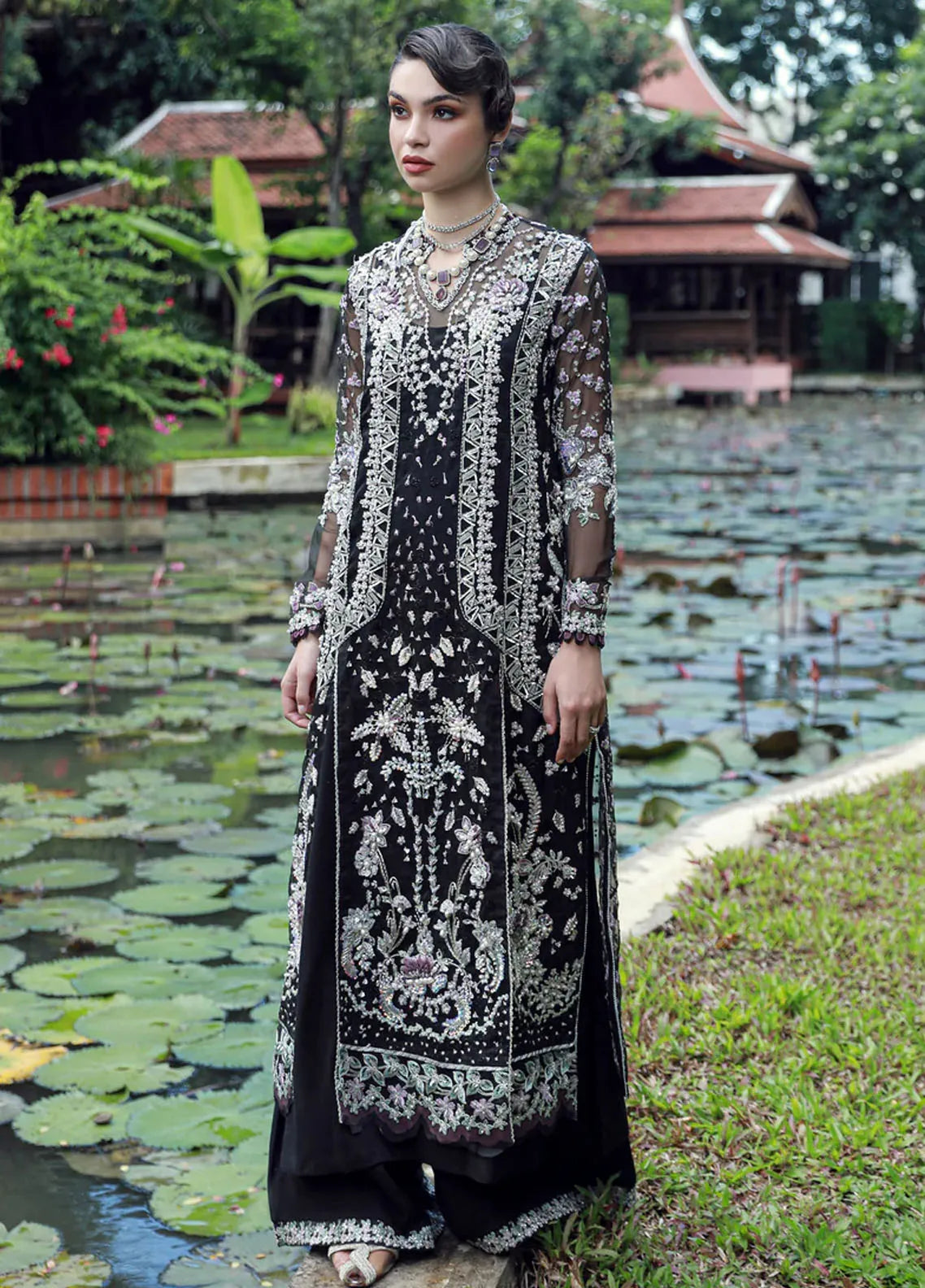 Ermina By Ezra Embroidered Net Suit Unstitched 4 Piece