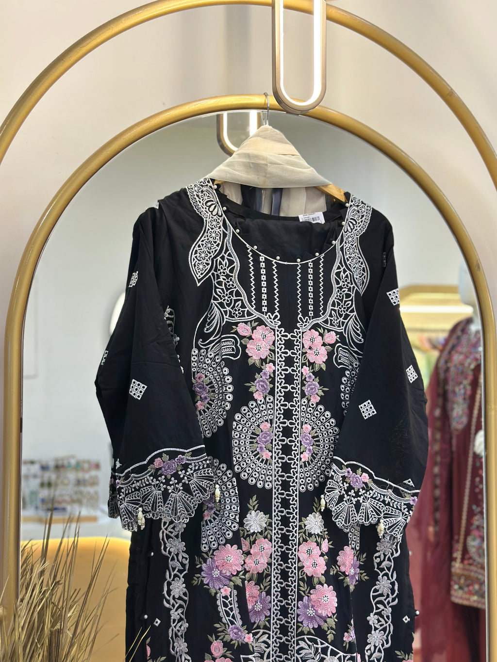 Embroidered Cotton Stitched Suit