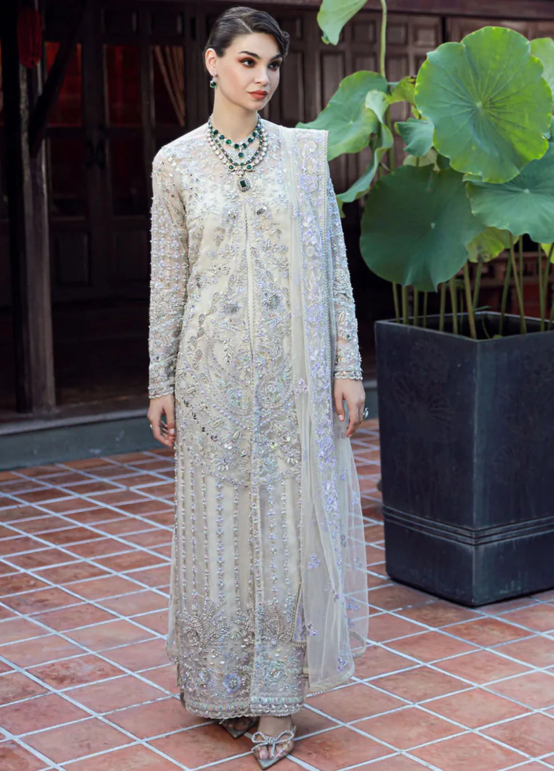 Ermina By Ezra Embroidered Net Suit Unstitched 4 Piece
