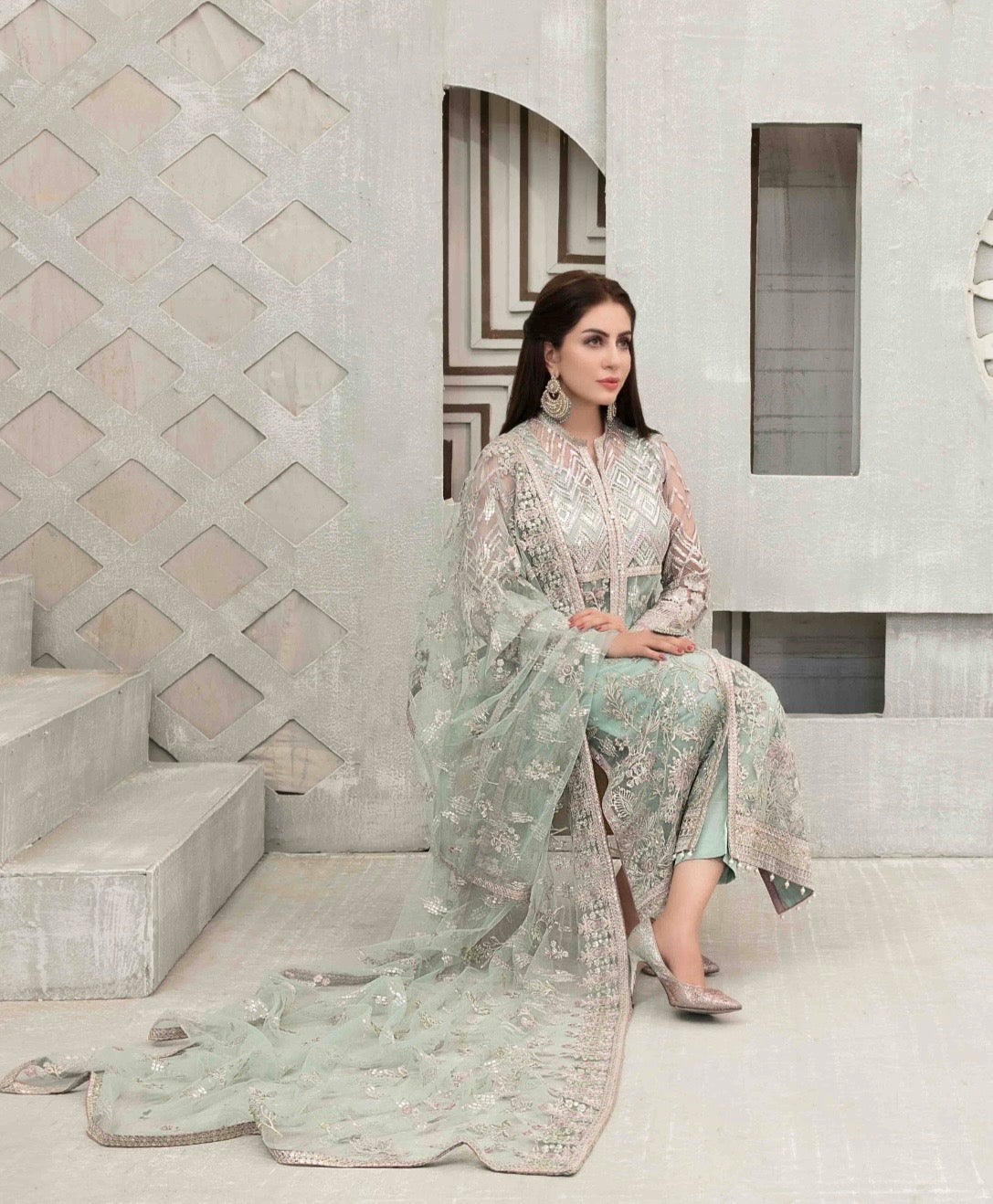 NOOR TAWAKKAL PARTY WEAR STITCHED