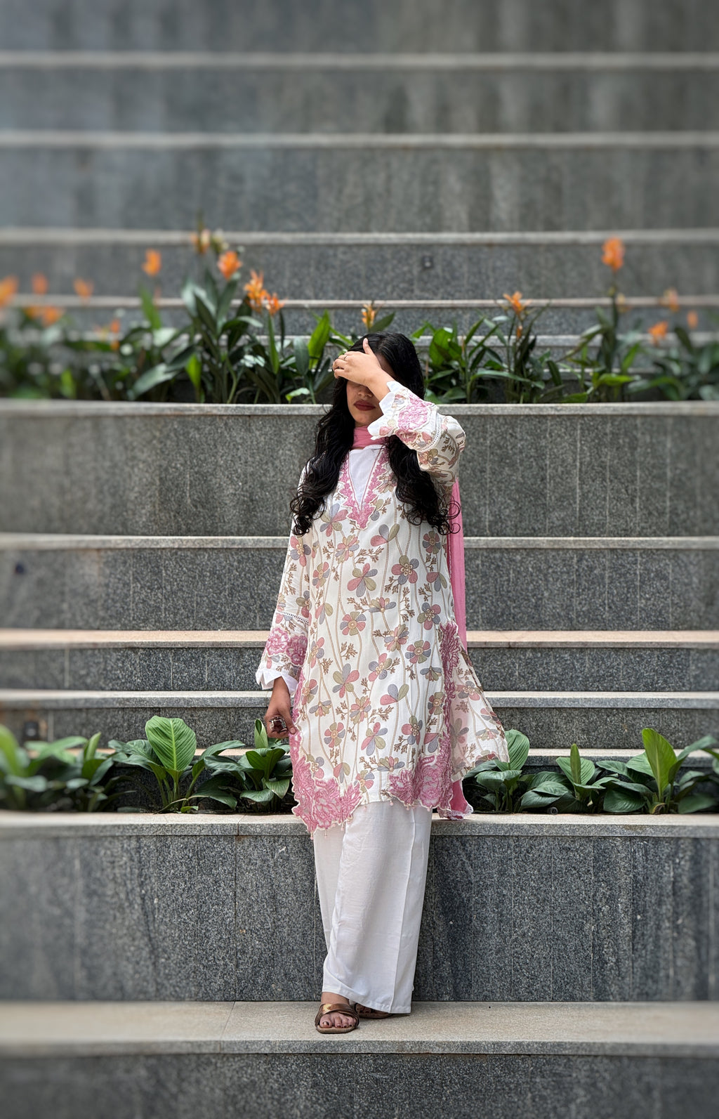 Rayon Embroidered Suit