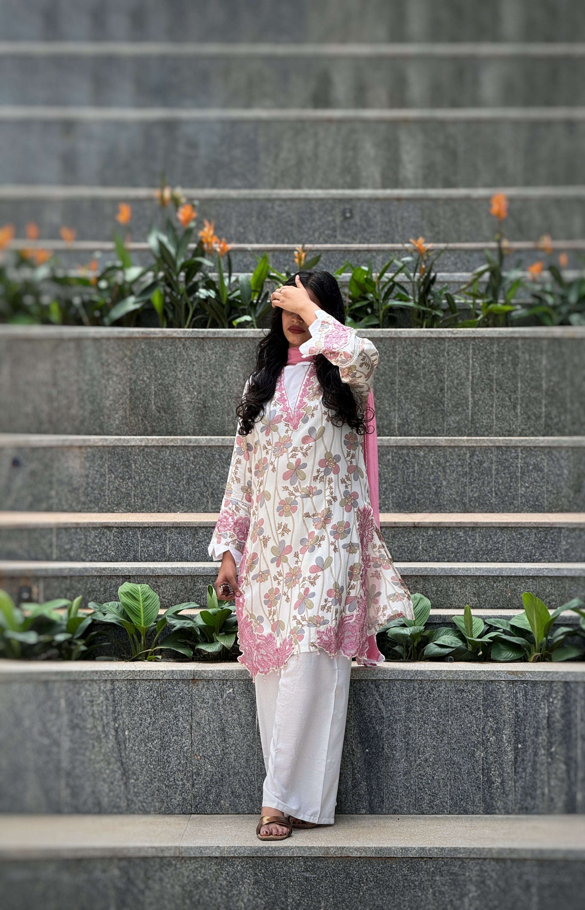 Rayon Embroidered Suit