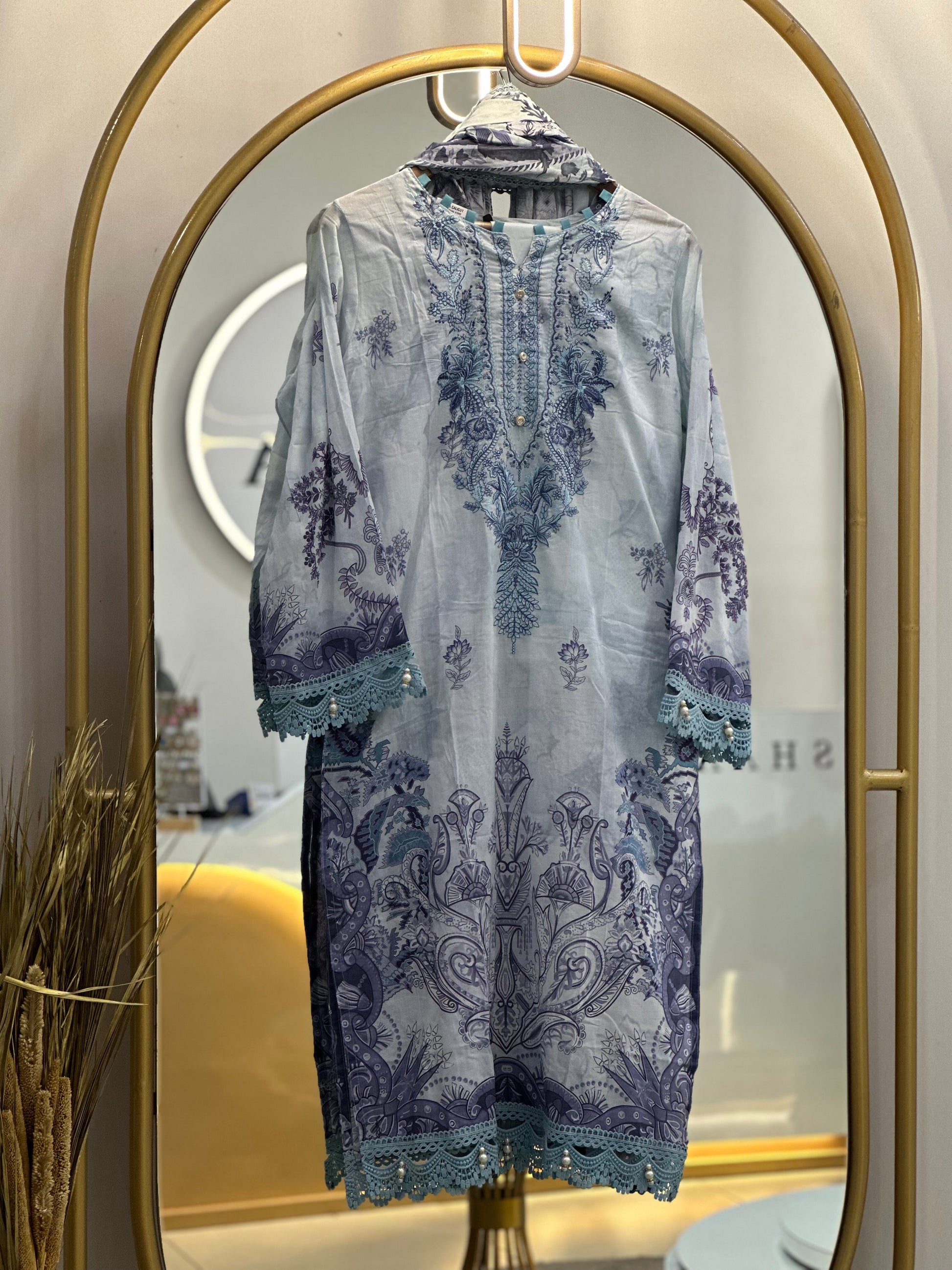 Jade Urbane Stitched Lawn