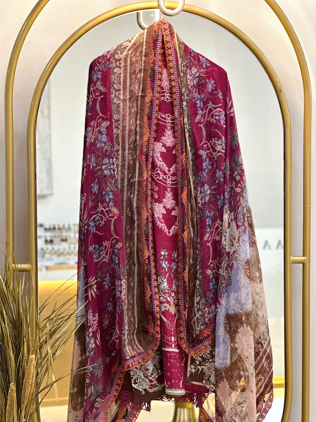 Cotton Embroidered Stitched Suit