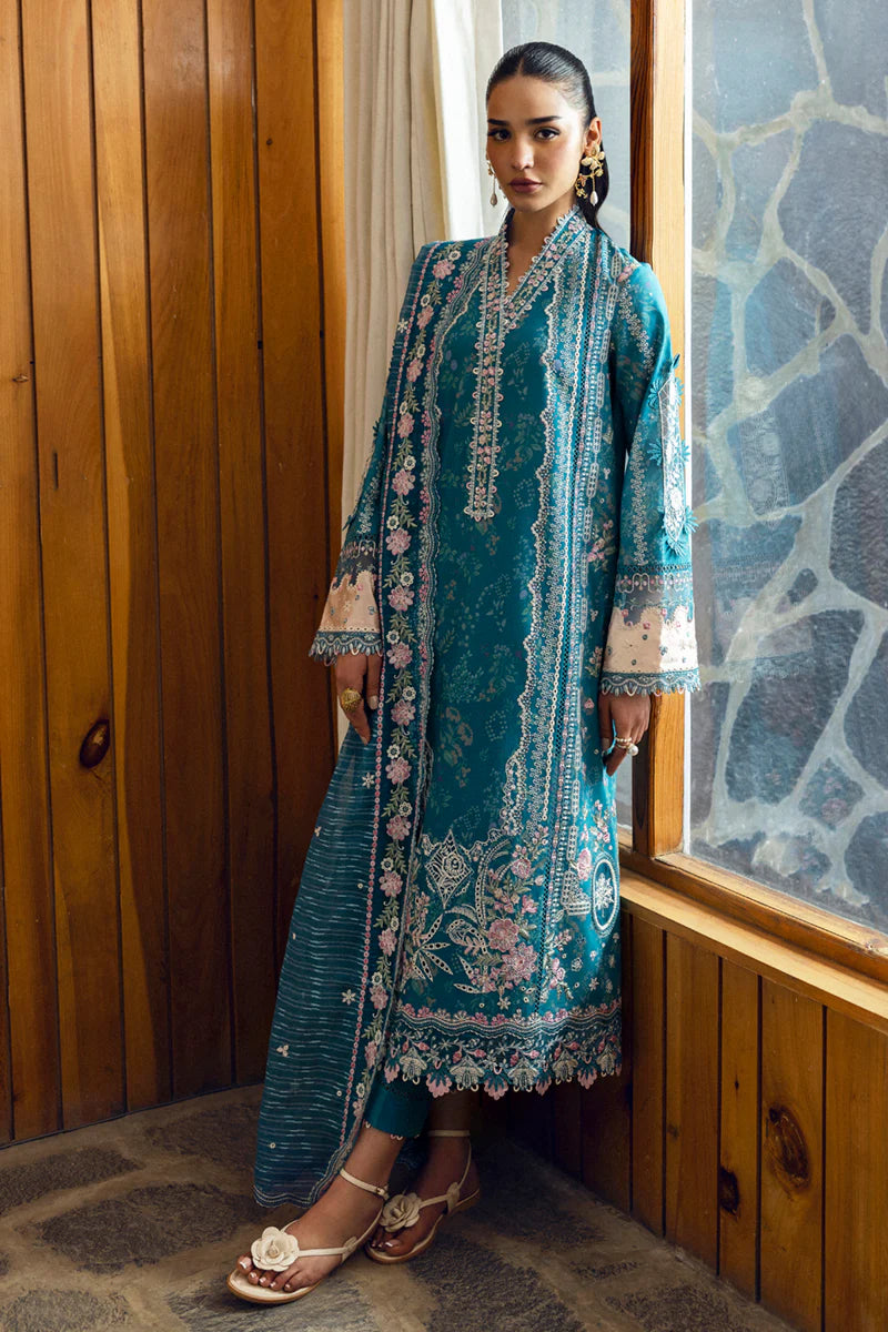 Qalamkar Qlinekari Lawn- Unstitched