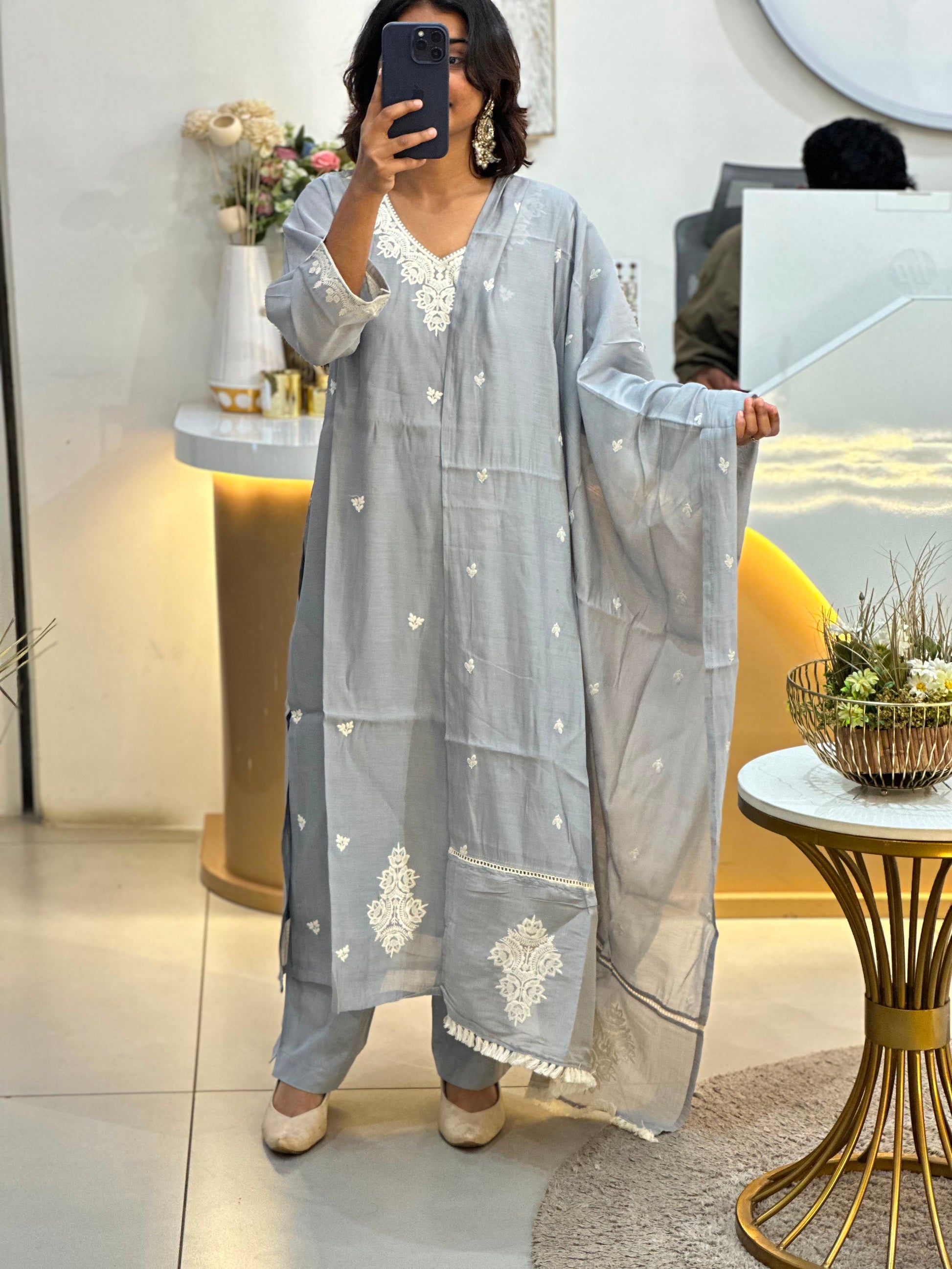 Cotton Silk Stitched Suit