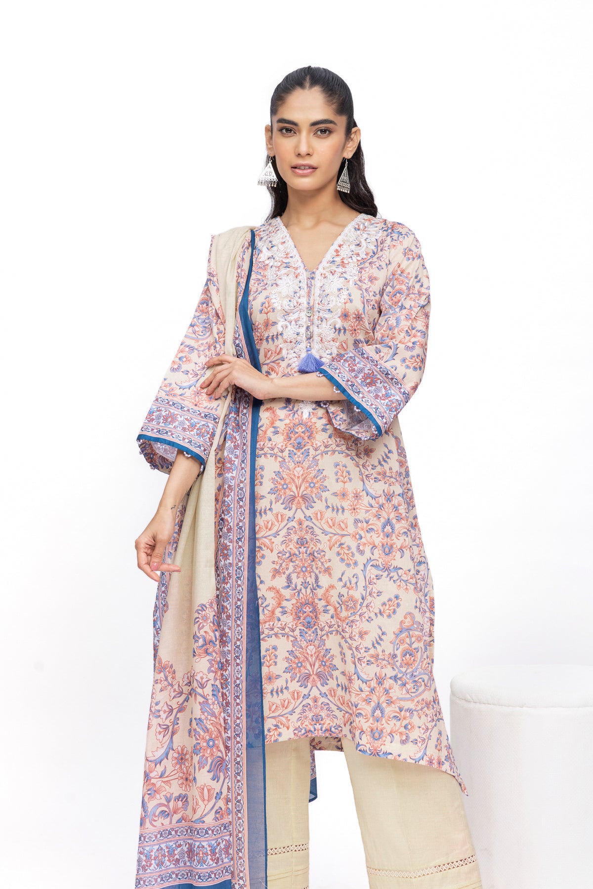 KHAADI EMBROIDERED UNSTITCHED