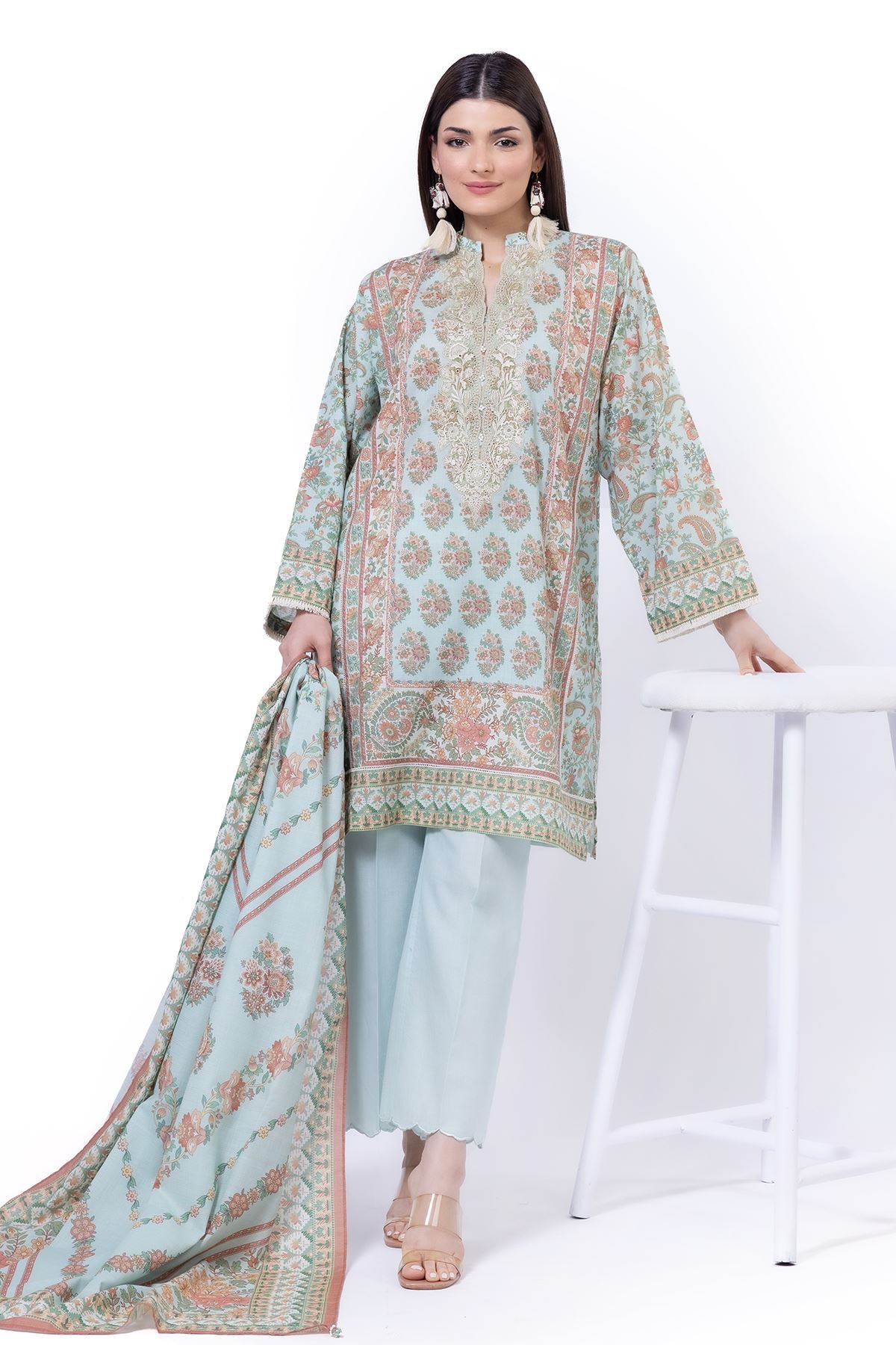 KHAADI EMBROIDERED UNSTITCHED