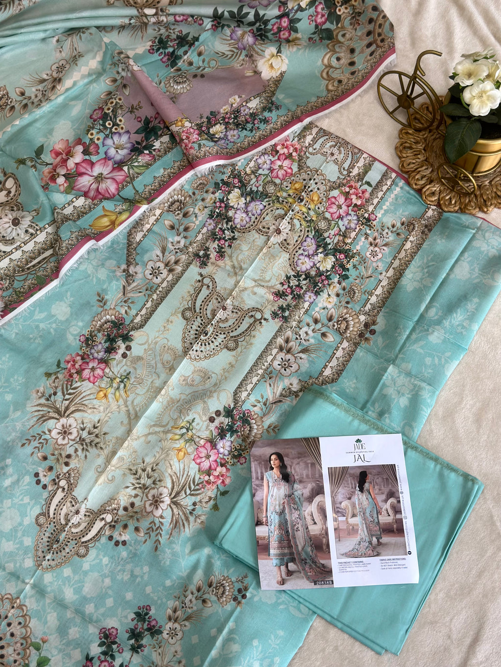 Jade Jal Unstitched Lawn