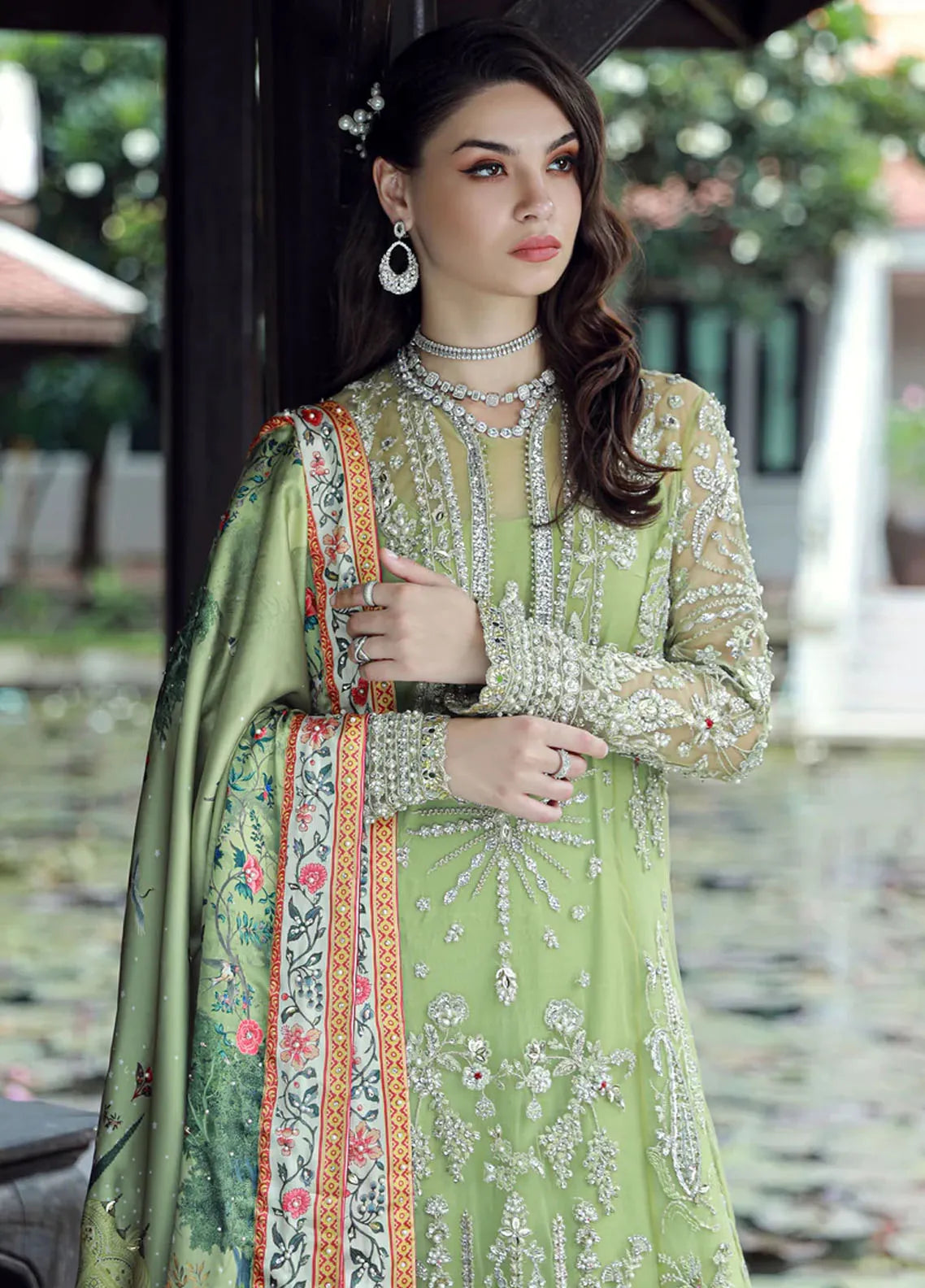 Ermina By Ezra Embroidered Net Suit Unstitched 4 Piece
