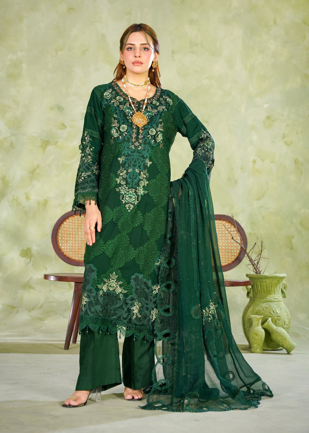 Premium Heavy Partywear Stitched Pakistani Suit