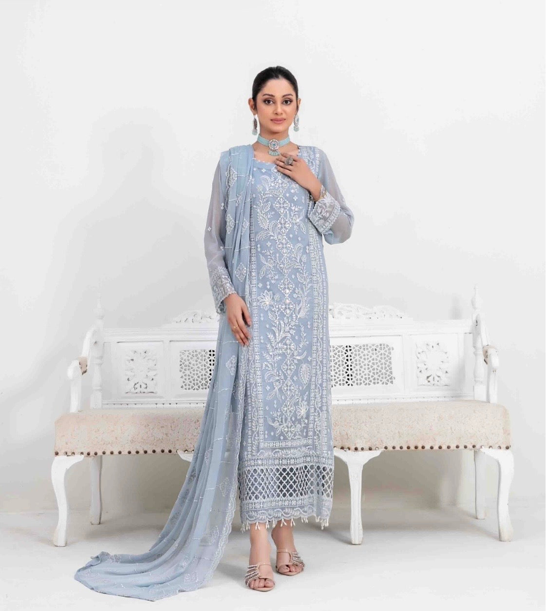 Rashieka stitched Party wear|grey