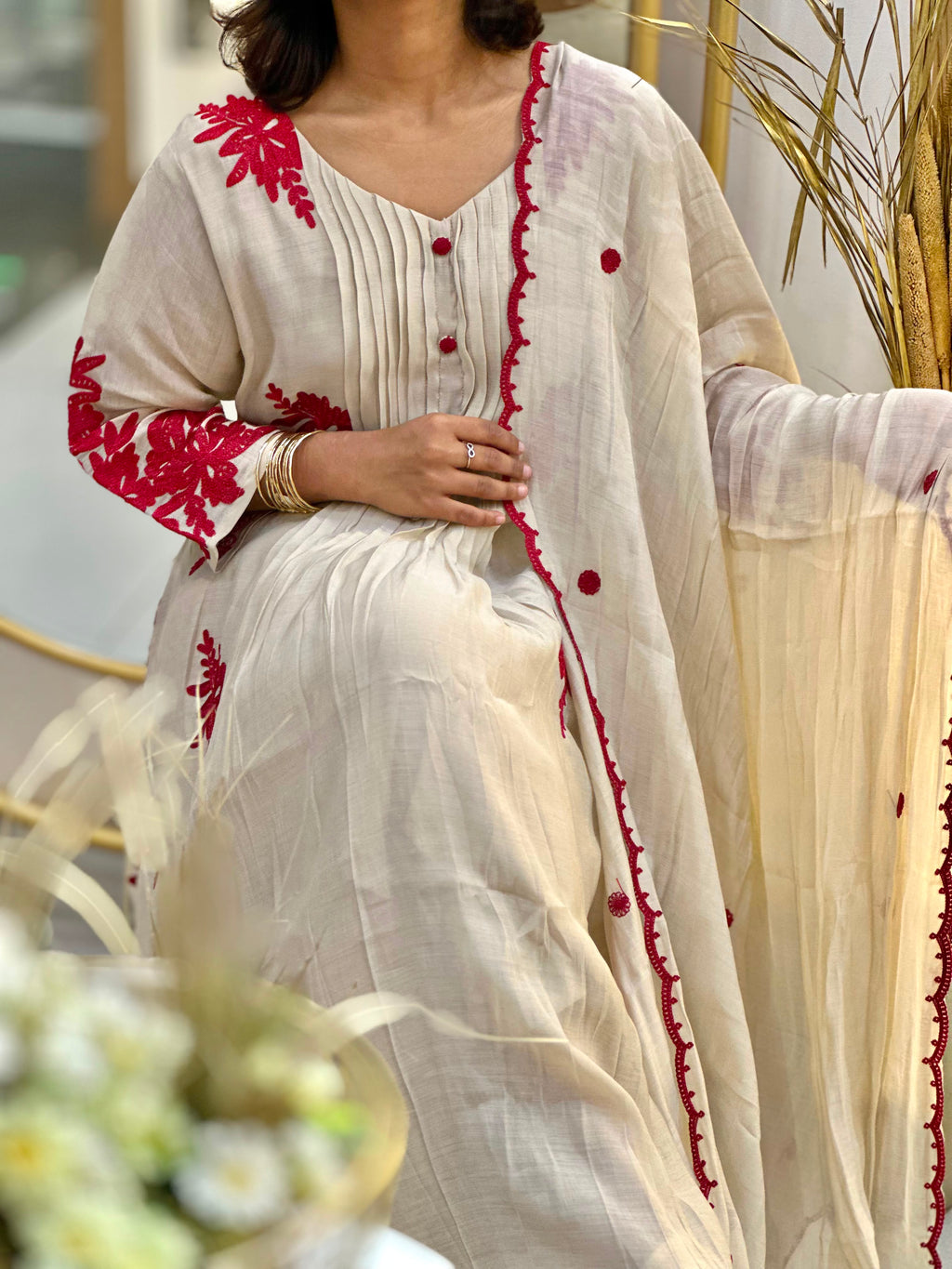 Chanderi Stitched Suit