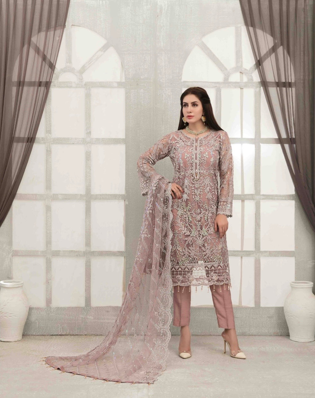 NOOR TAWAKKAL PARTY WEAR STITCHED