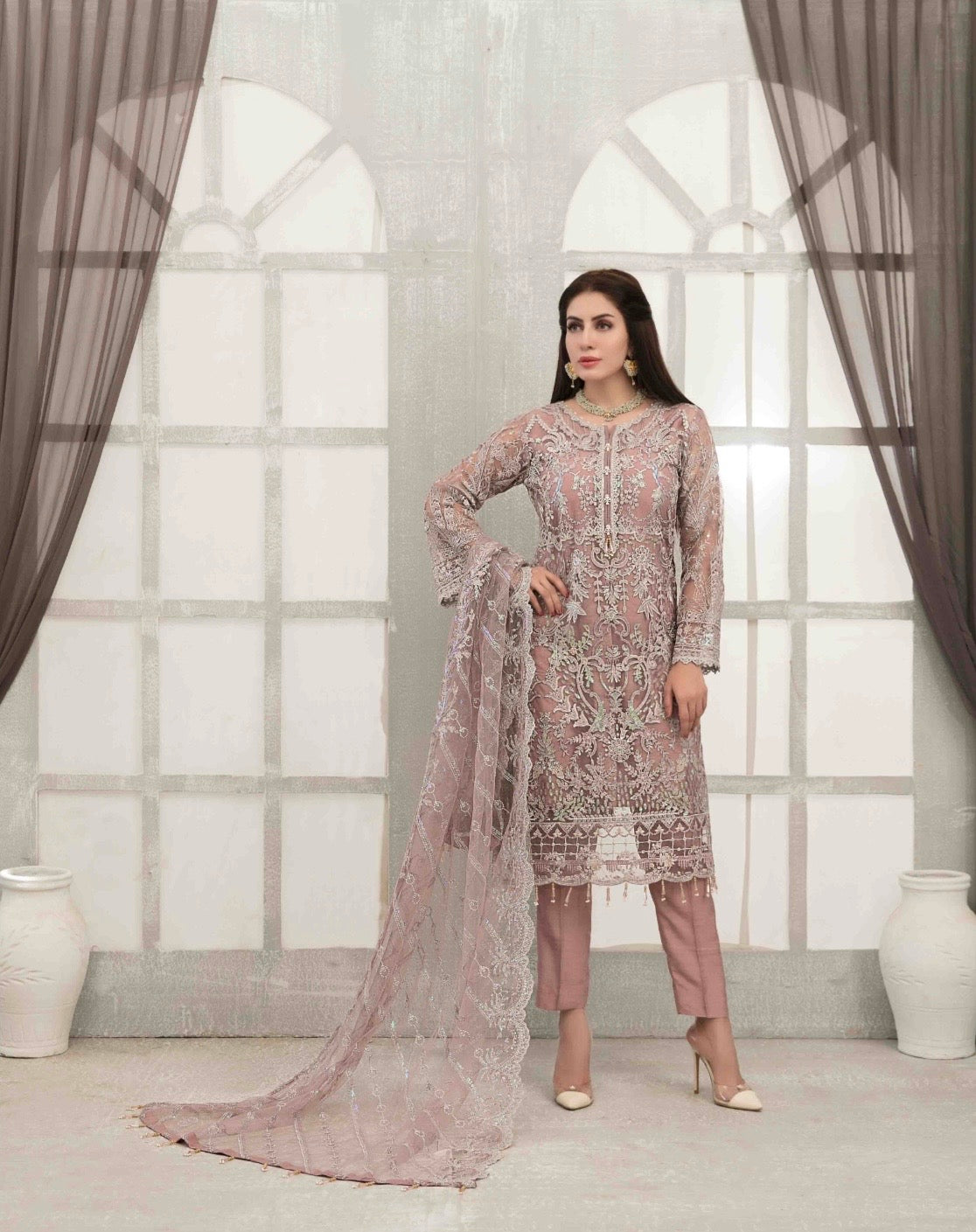 NOOR TAWAKKAL PARTY WEAR STITCHED