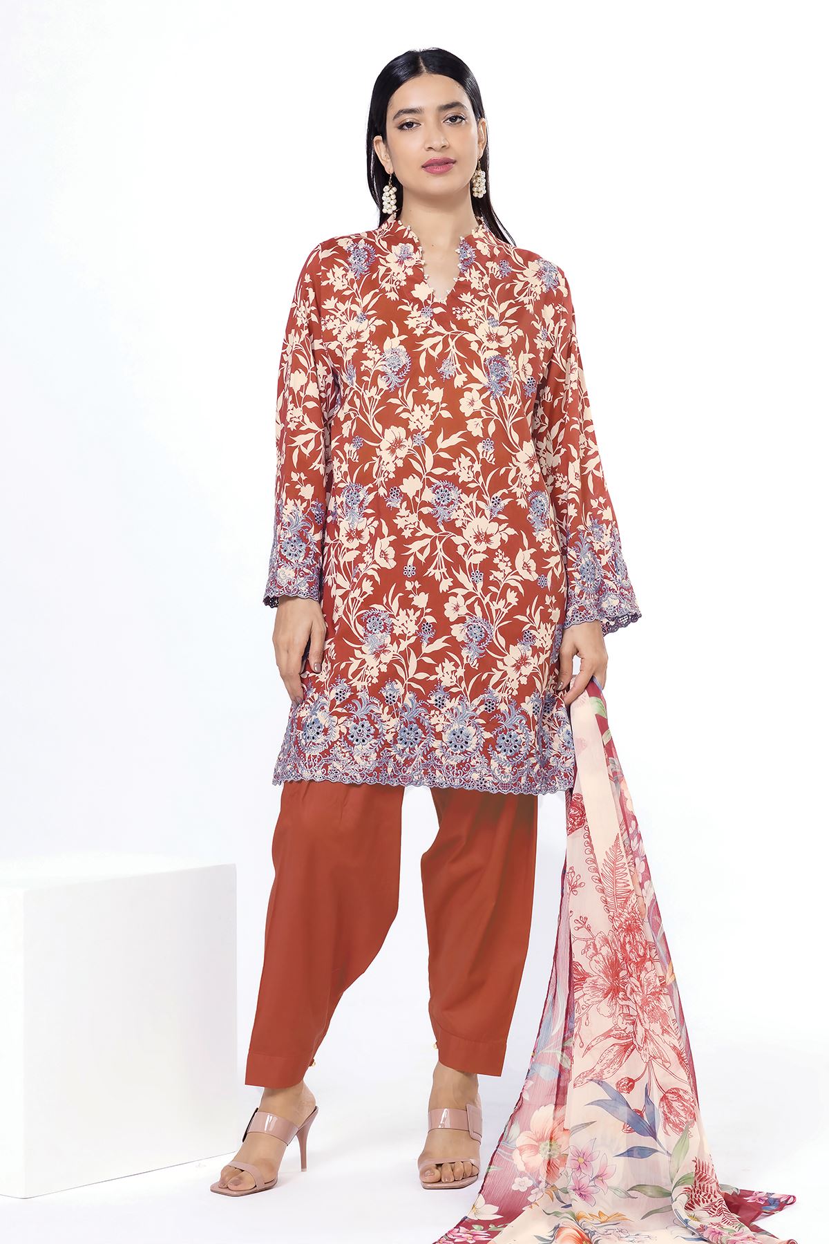 KHAADI EMBROIDERED UNSTITCHED