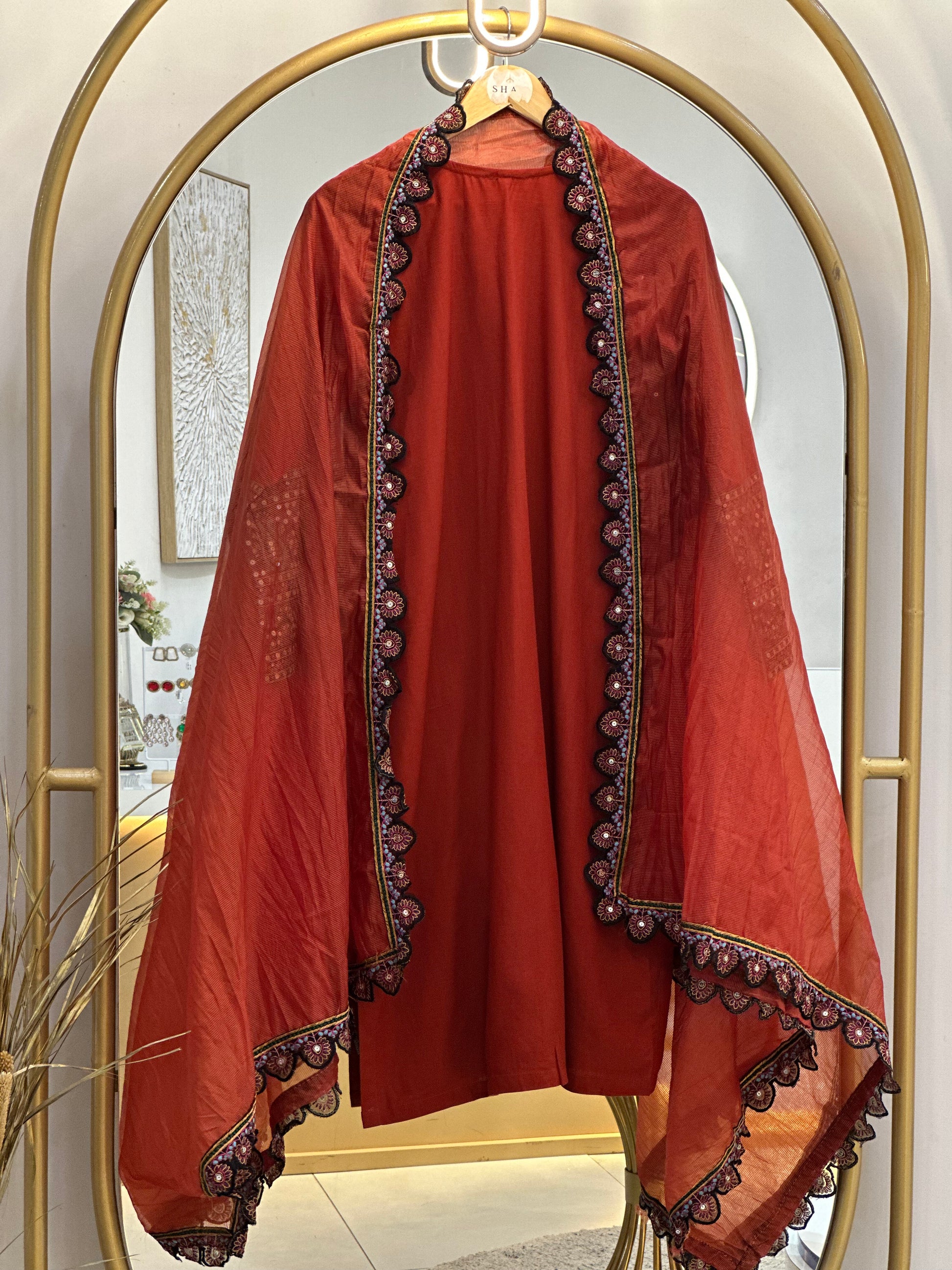 Rayon Embroidered Party wear Stitched Suit