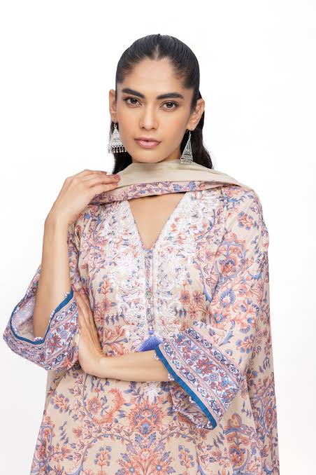 KHAADI EMBROIDERED UNSTITCHED