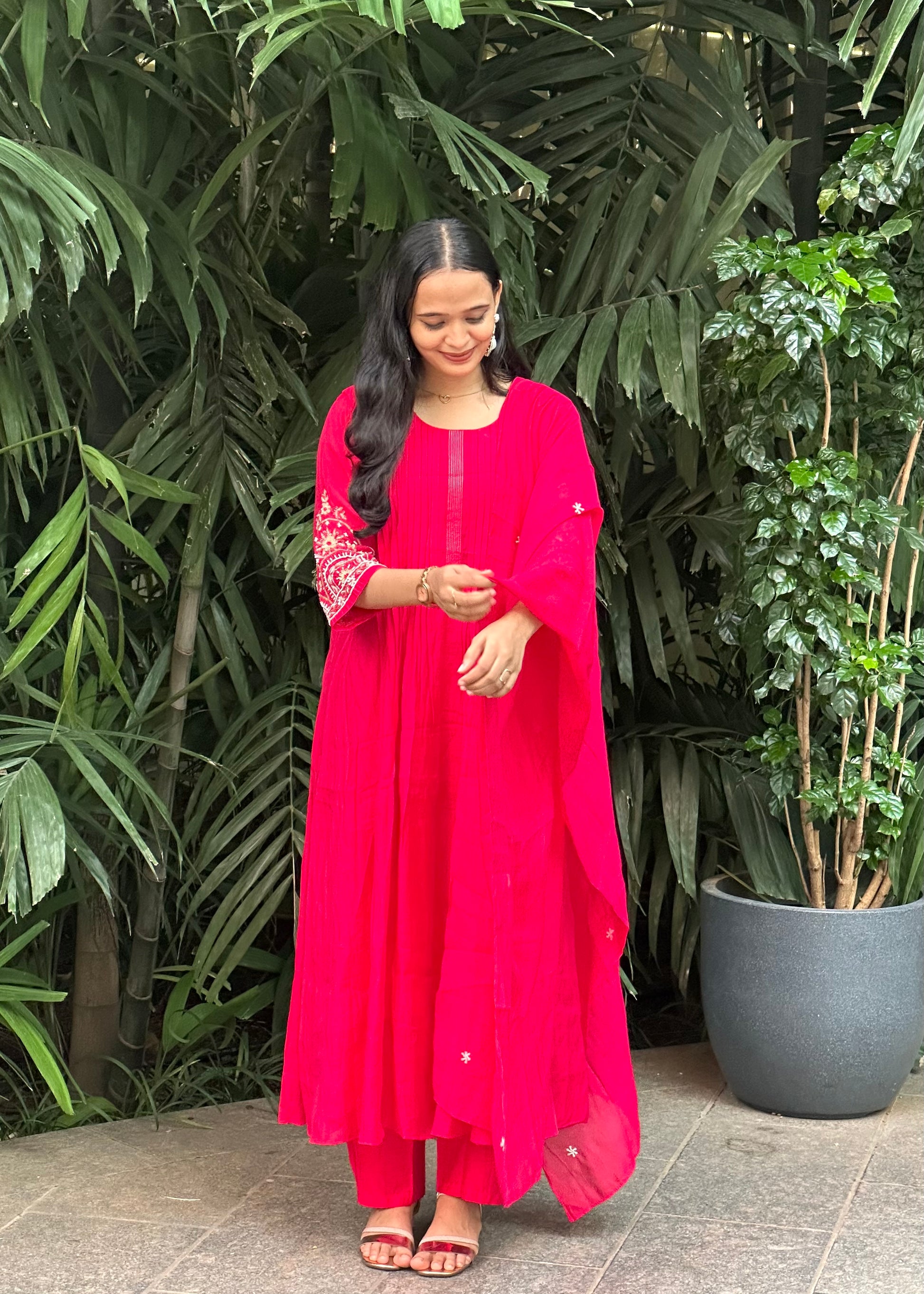 MAL CHANDERI STITCHED SUIT