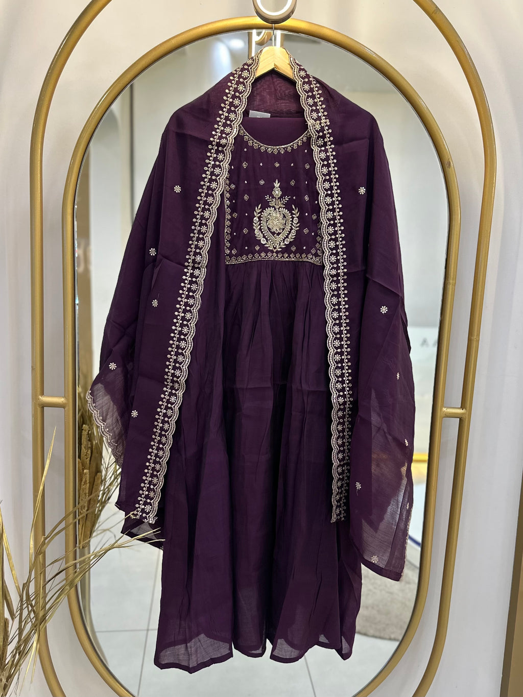 Crepe Silk Stitched Suit
