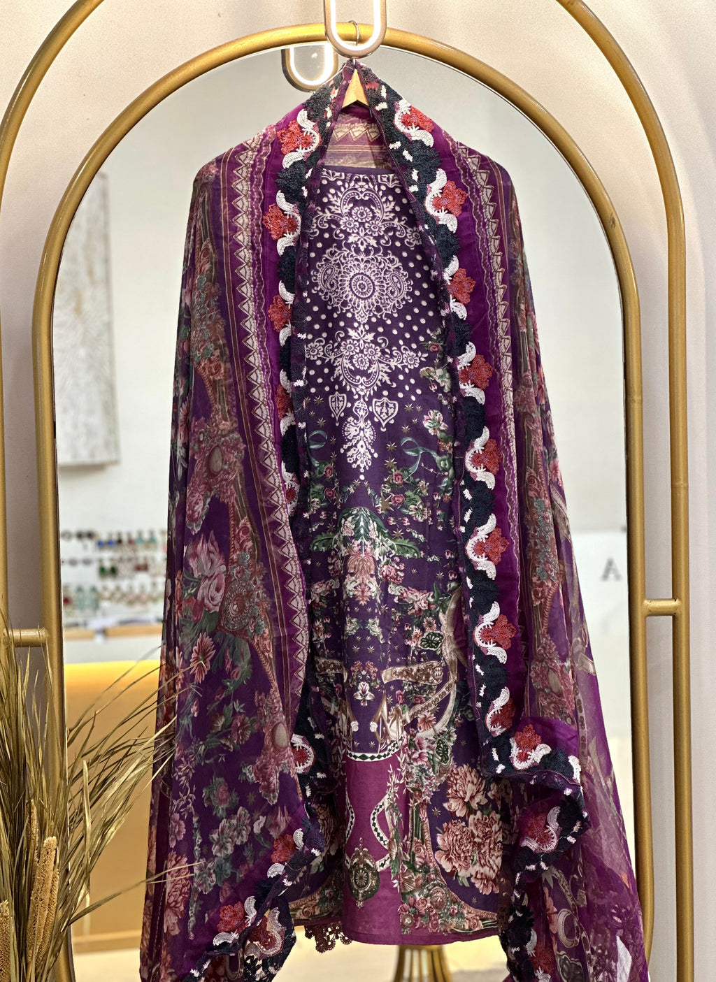 Cotton Embroidered Stitched Suit